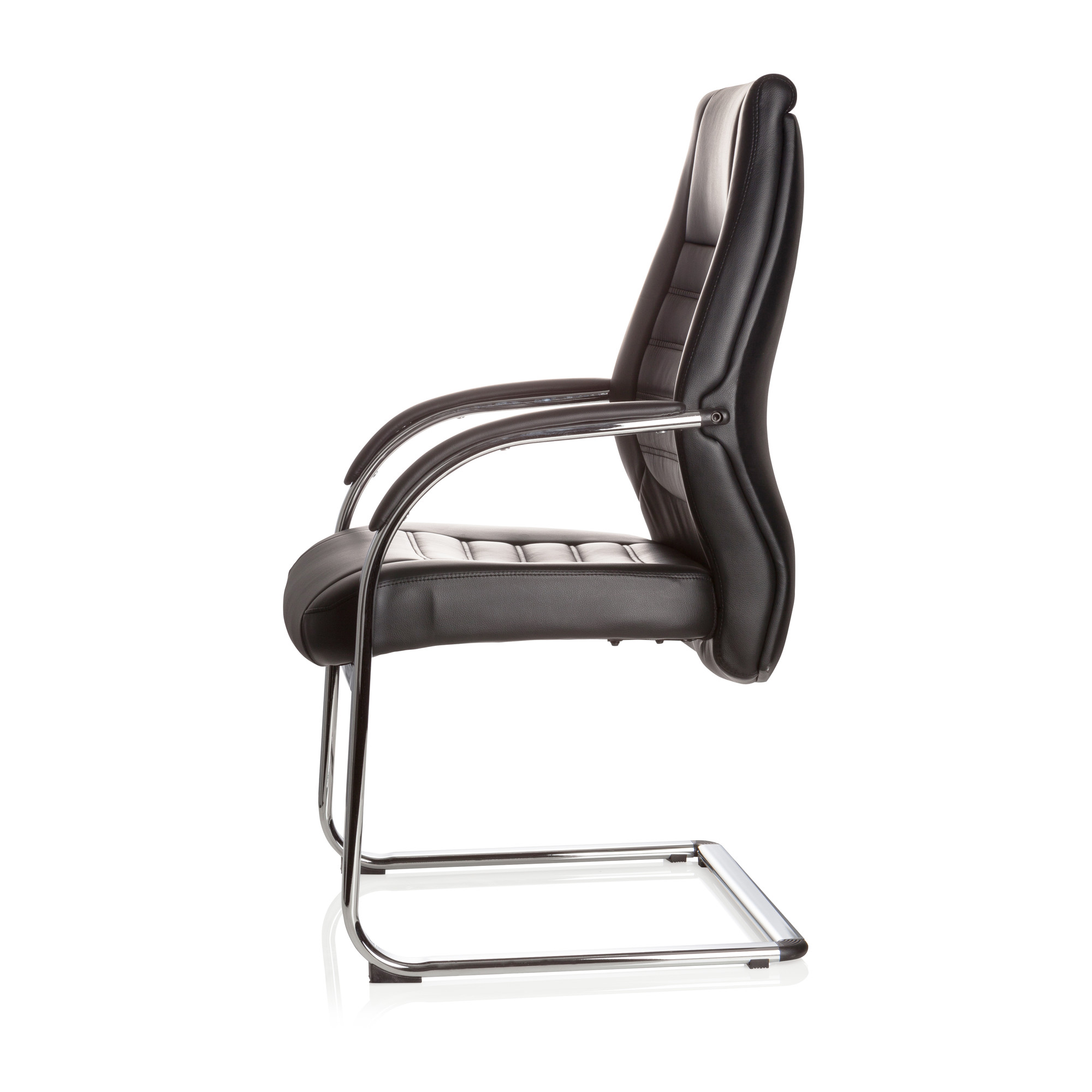 VITORO V Chair Cantilever Faux Leather Black