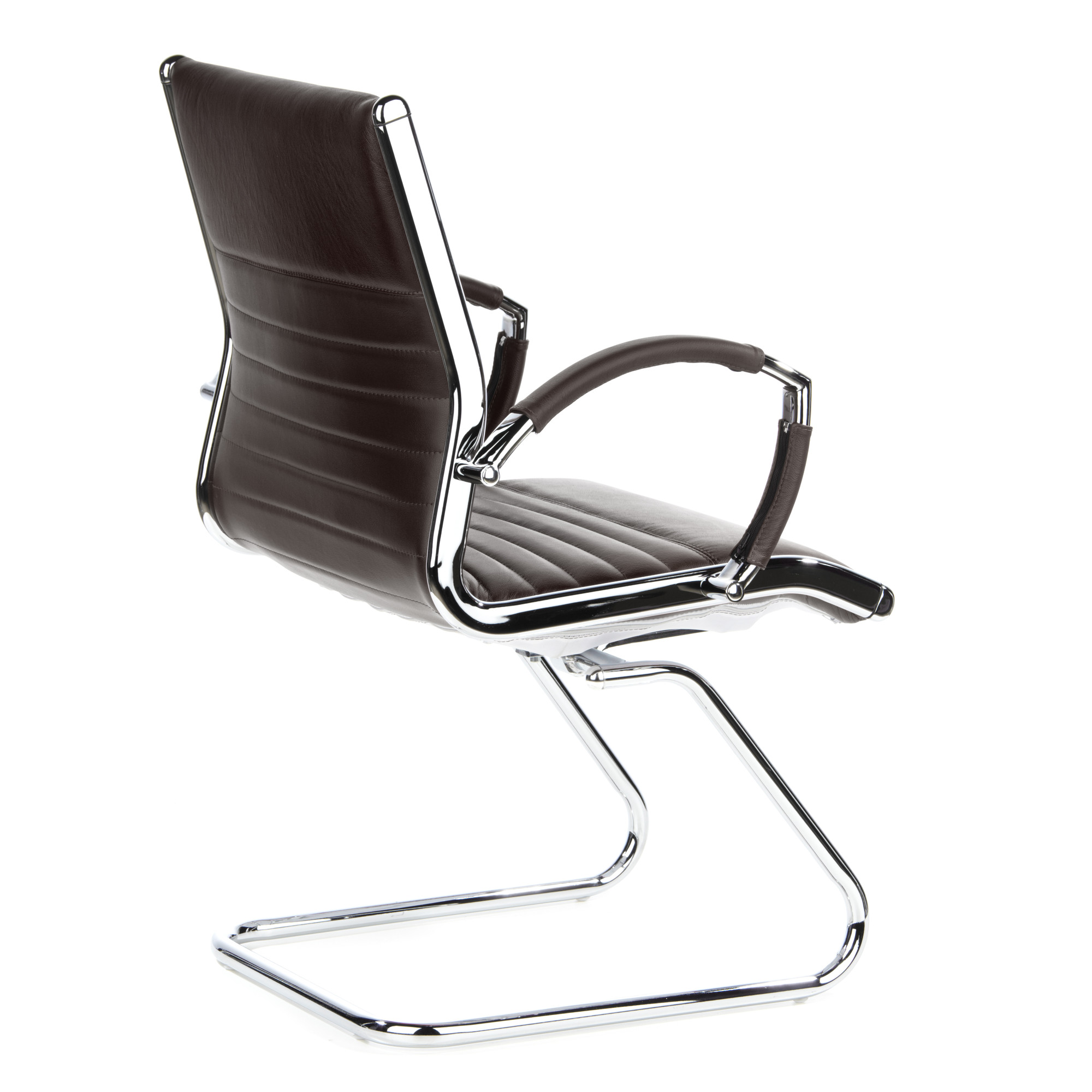 Parma V Chair Cantilever Leather Brown