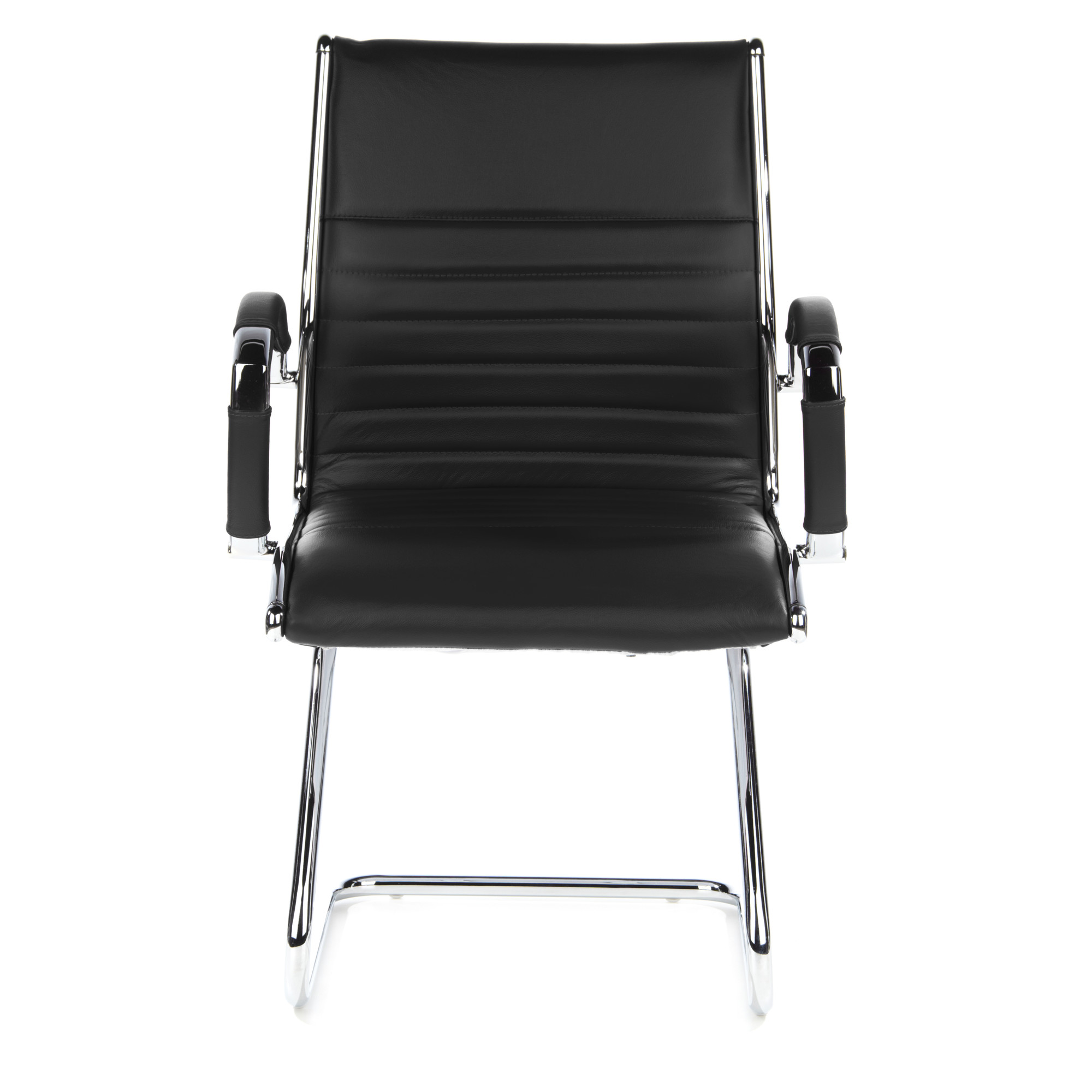 PARMA V chair cantilevered leather black
