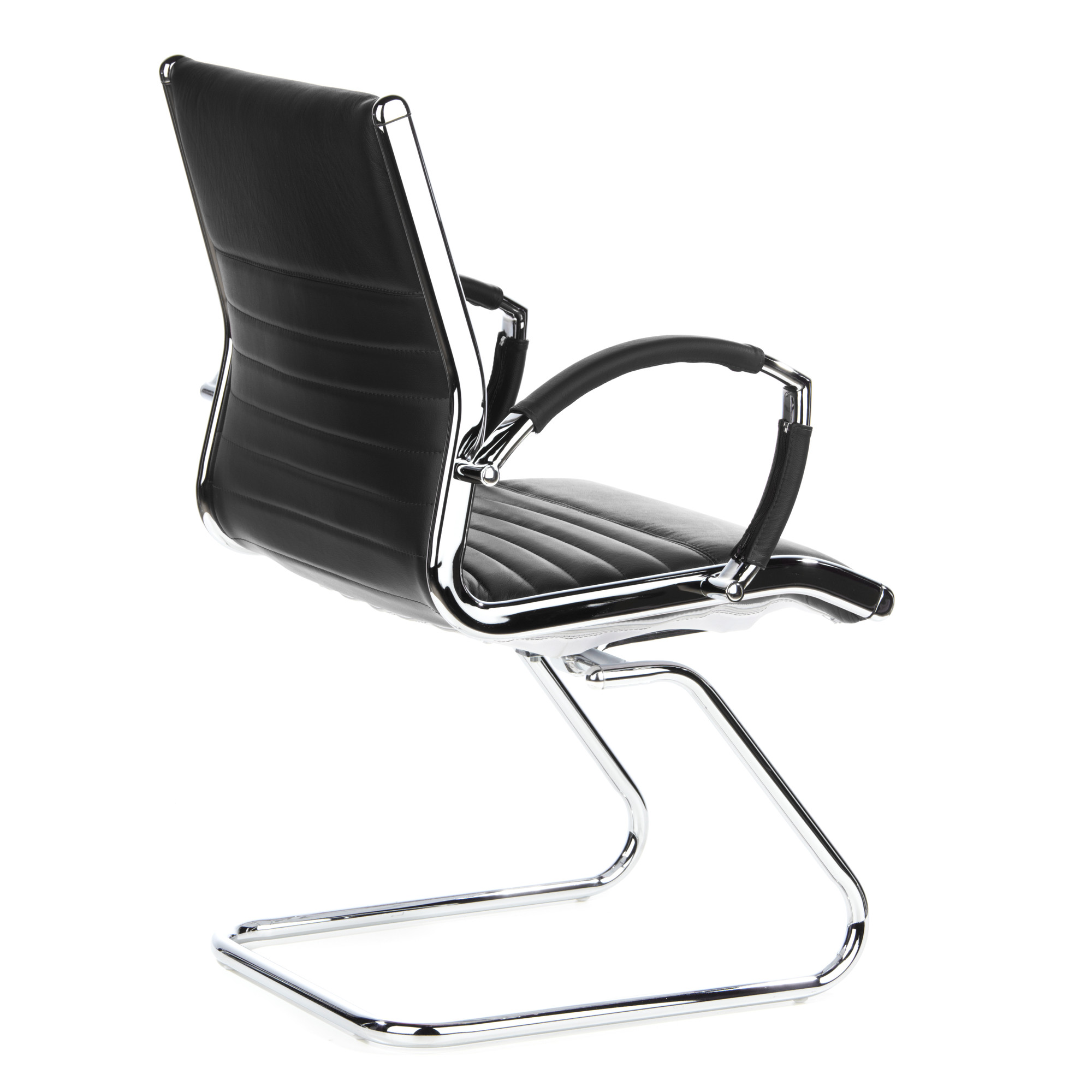 PARMA V chair cantilevered leather black