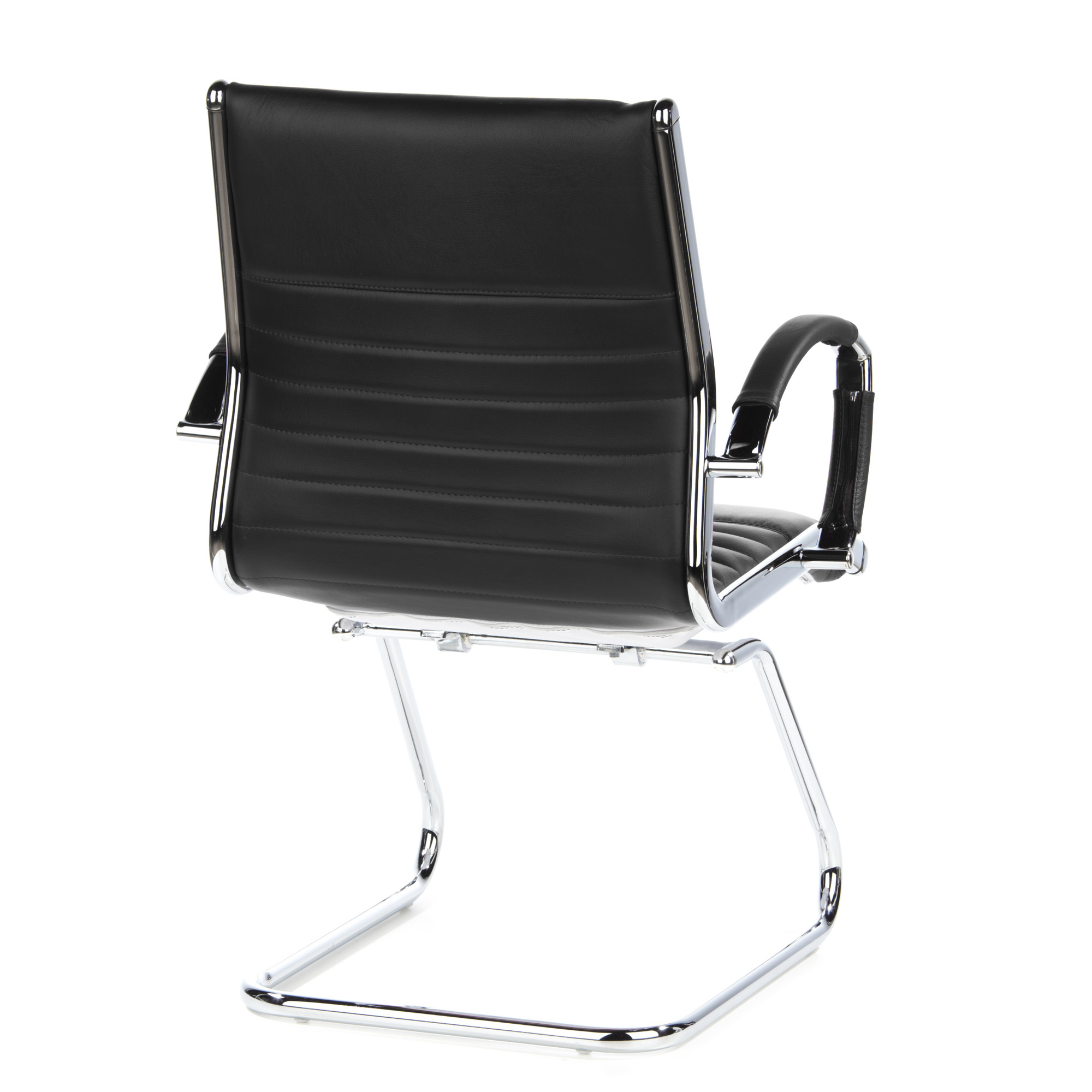 PARMA V chair cantilevered leather black