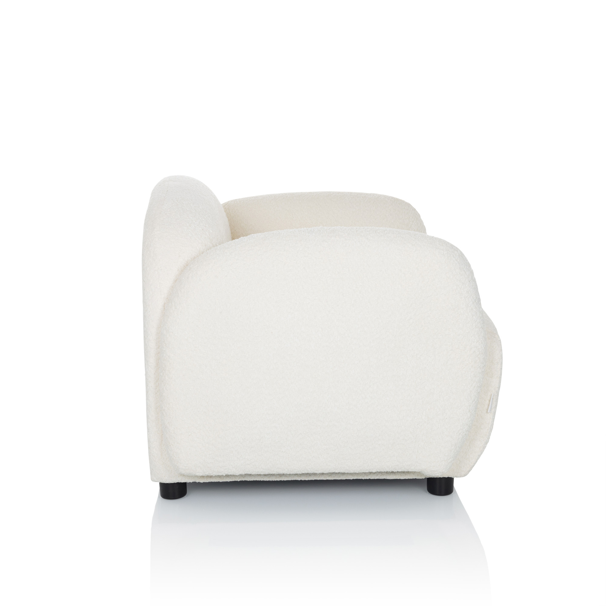 VERDUNA Sedia tessuto Teddy Bianco