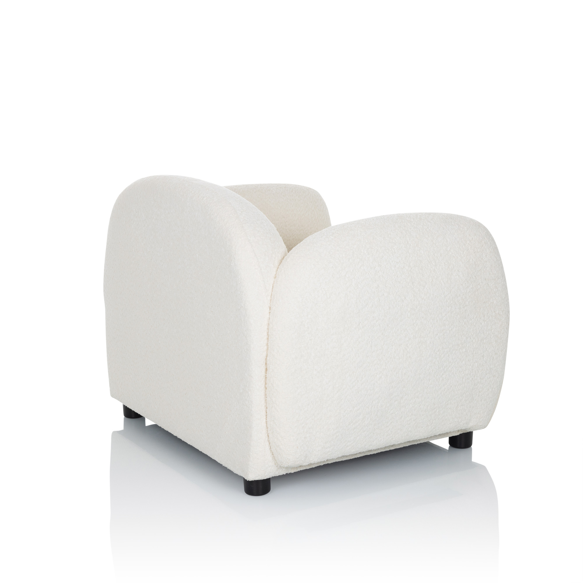 VERDUNA Chair Teddy fabric White