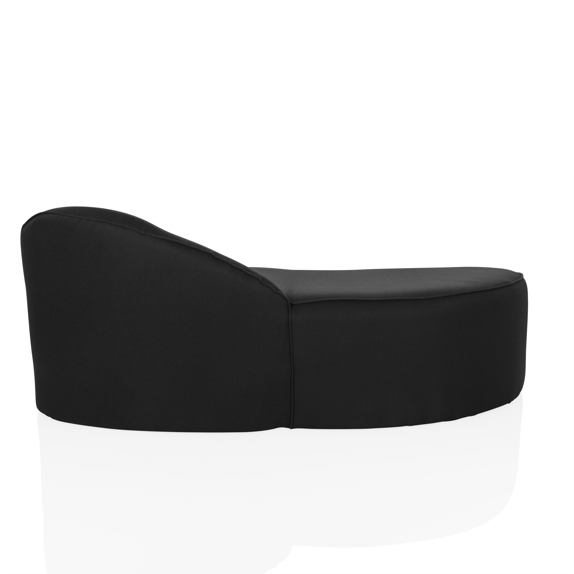 BARACOA Chaise Lounge Right Fabric Black