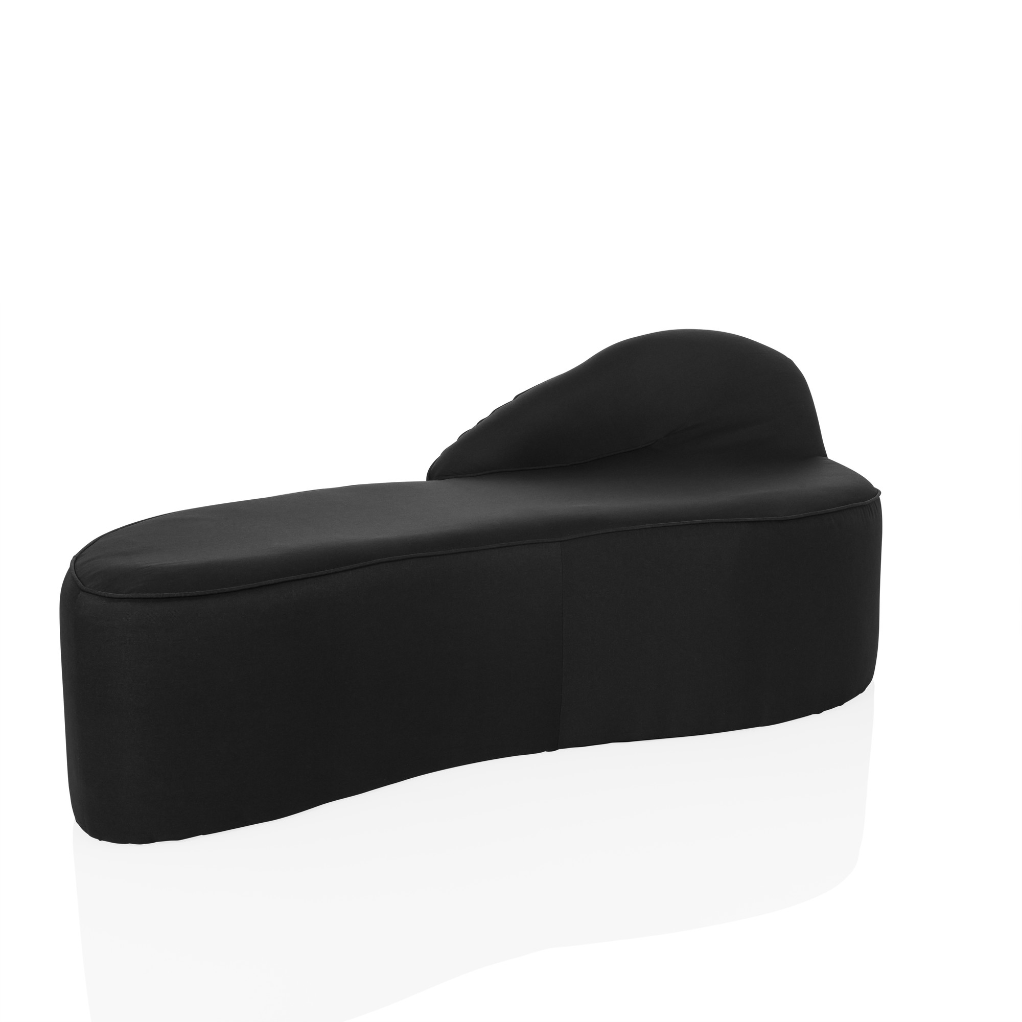 BARACOA Chaise Lounge Right Fabric Black