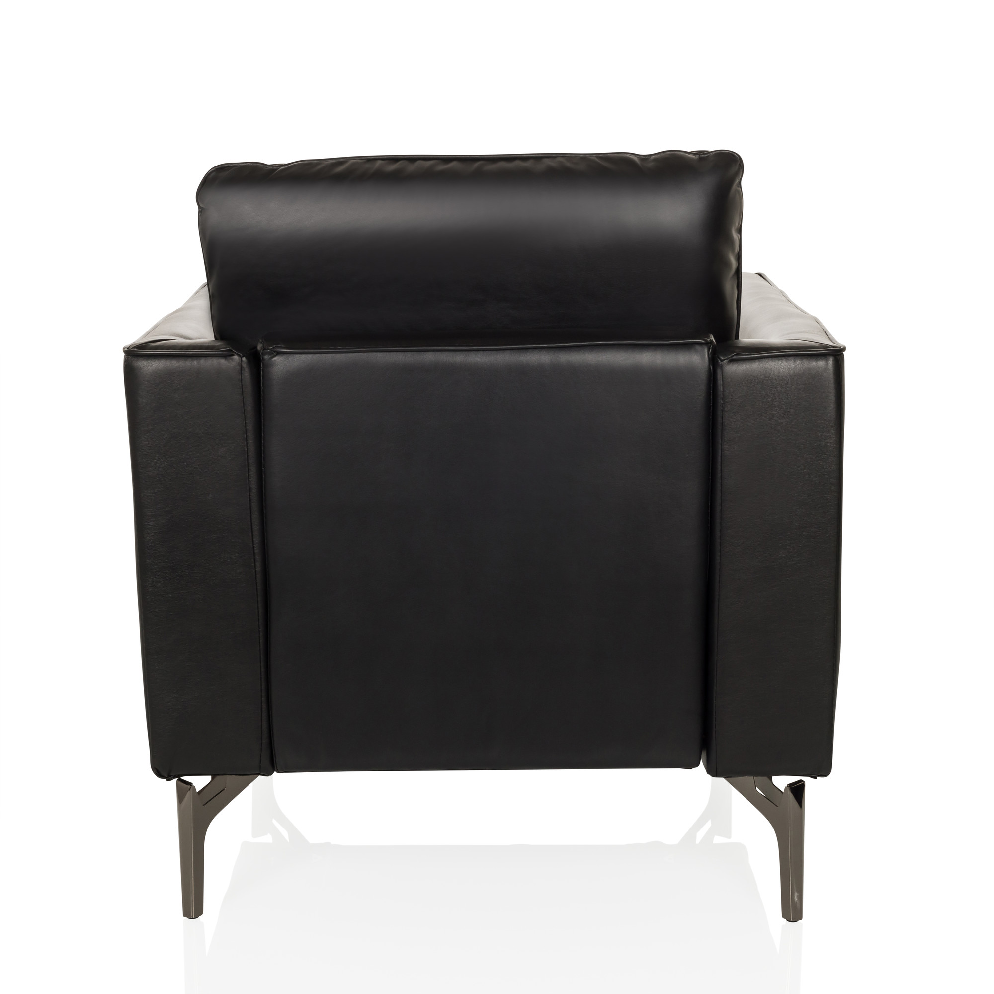 BAVERO Lounge Chair Faux Leather Black
