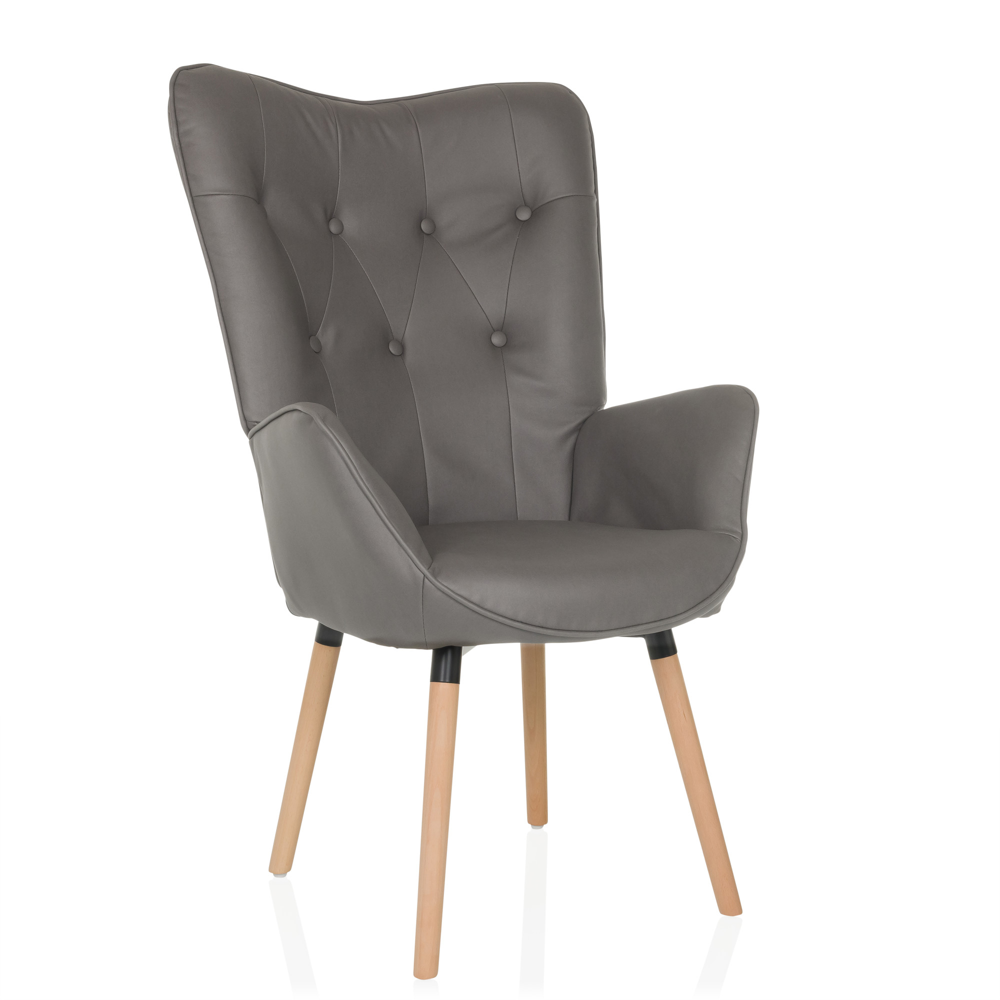 Havenio I Armchair Fabric Velvet Grey
