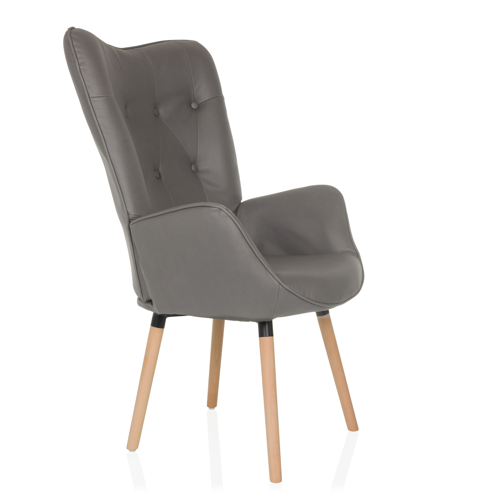 Havenio I Armchair Fabric Velvet Grey