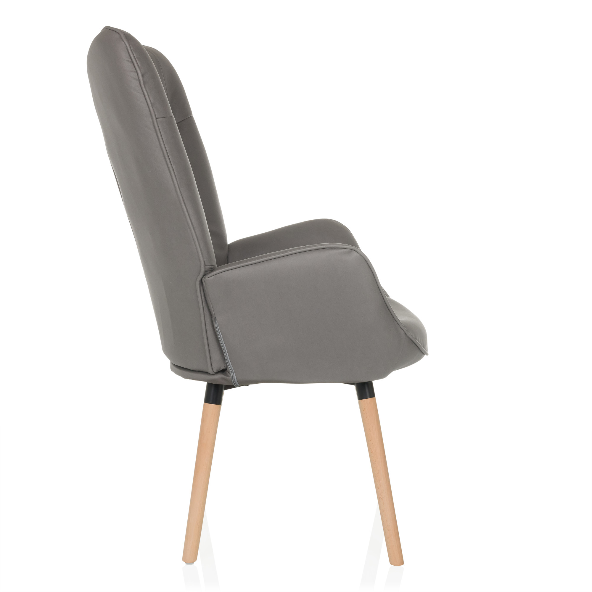 Havenio I Armchair Fabric Velvet Grey