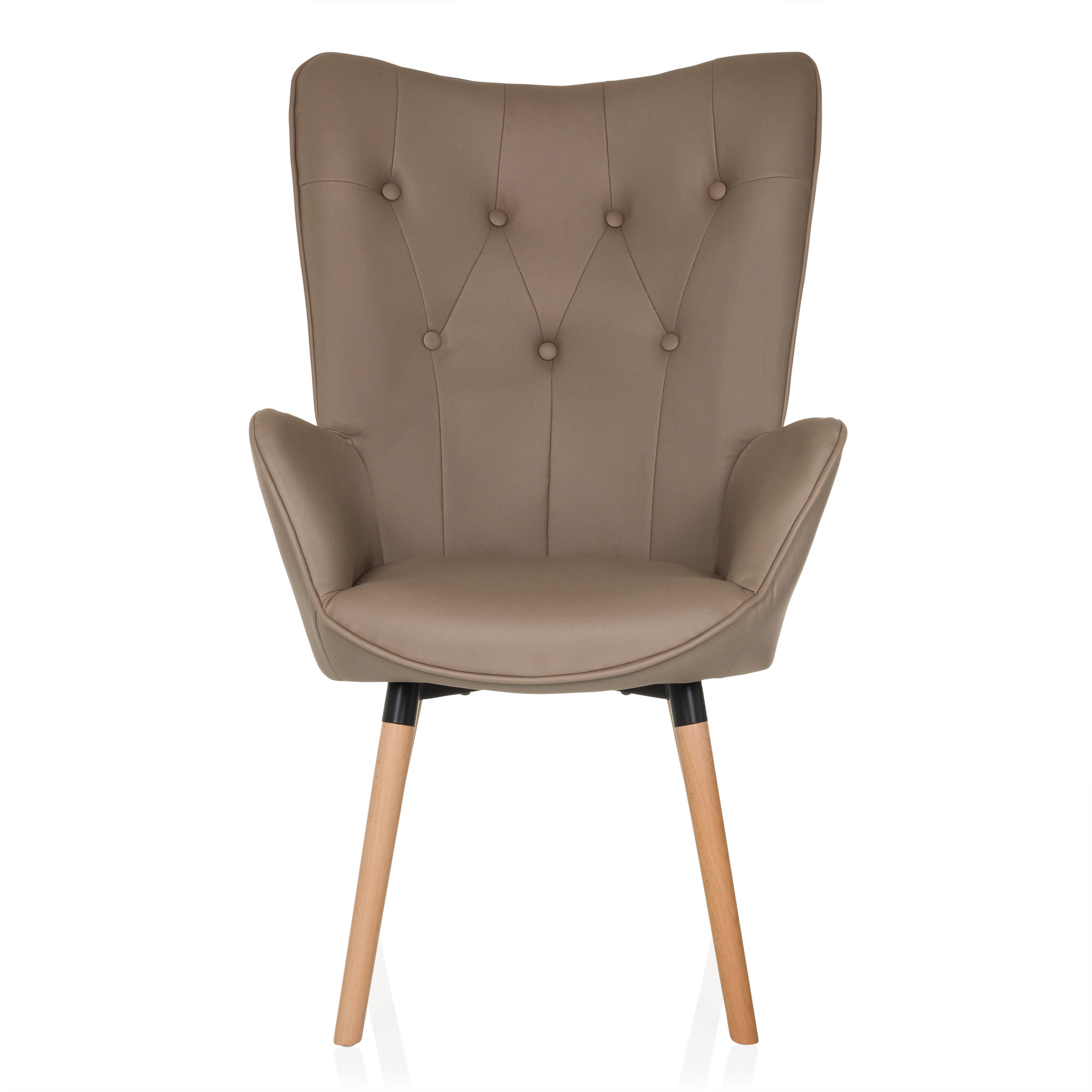 HAVENIO I Armchair Fabric Velvet Brown