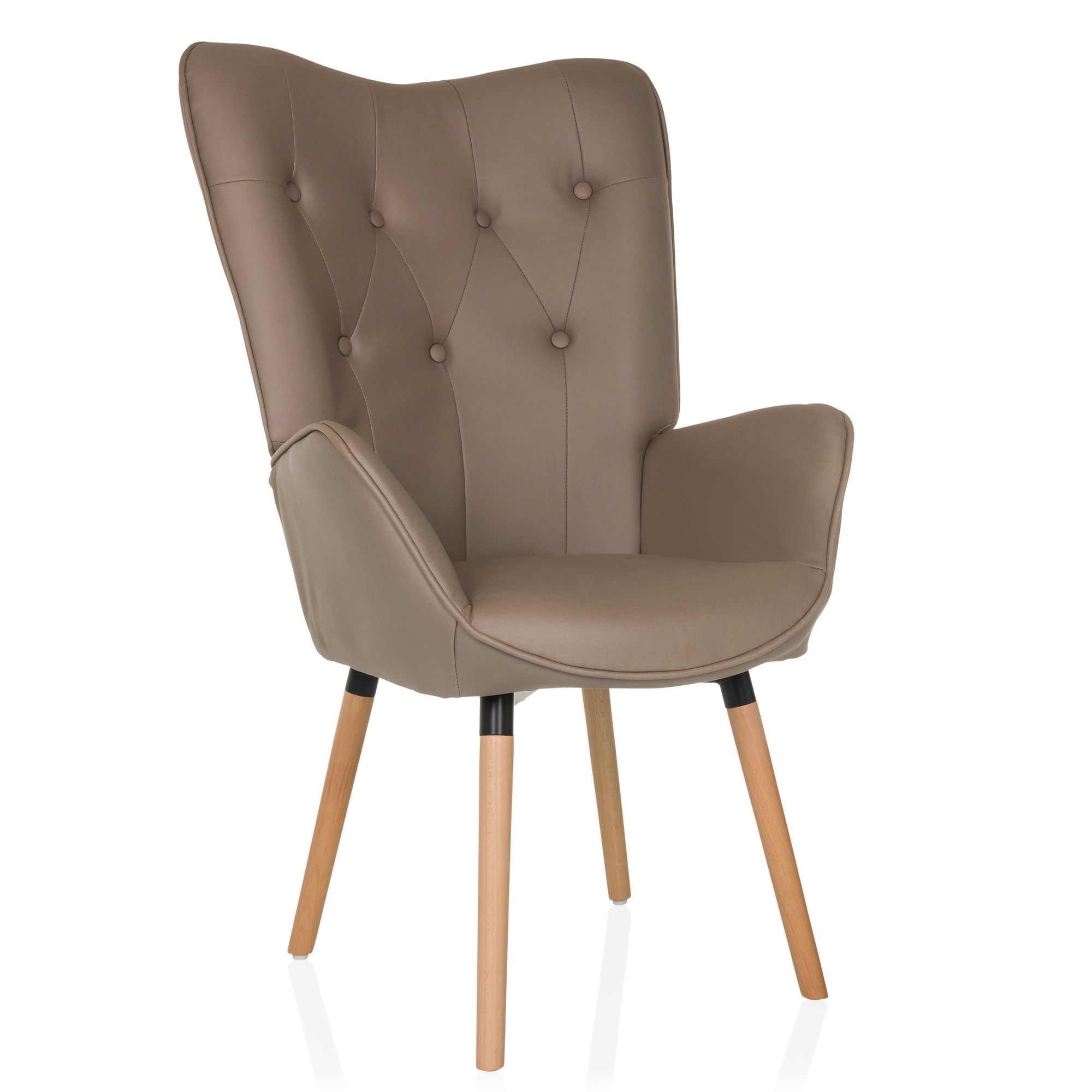HAVENIO I Armchair Fabric Velvet Brown