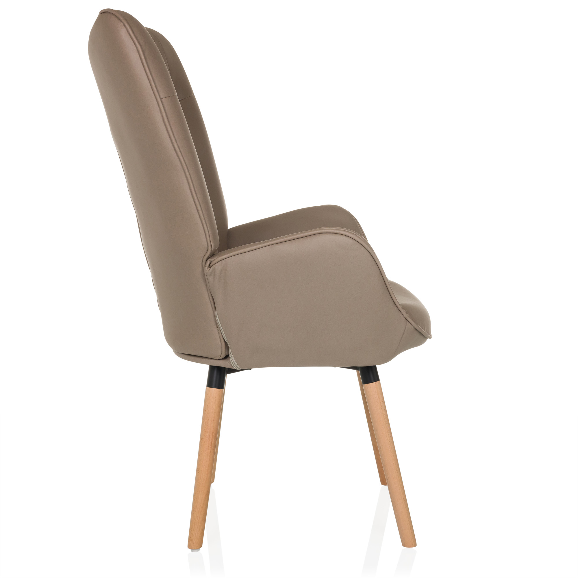 HAVENIO I Armchair Fabric Velvet Brown
