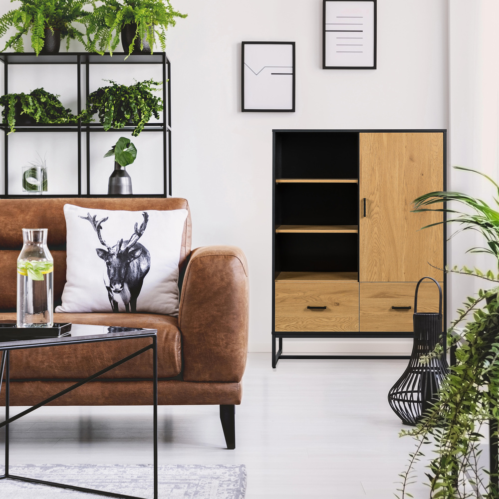 Amio H Cabinet Wood Black