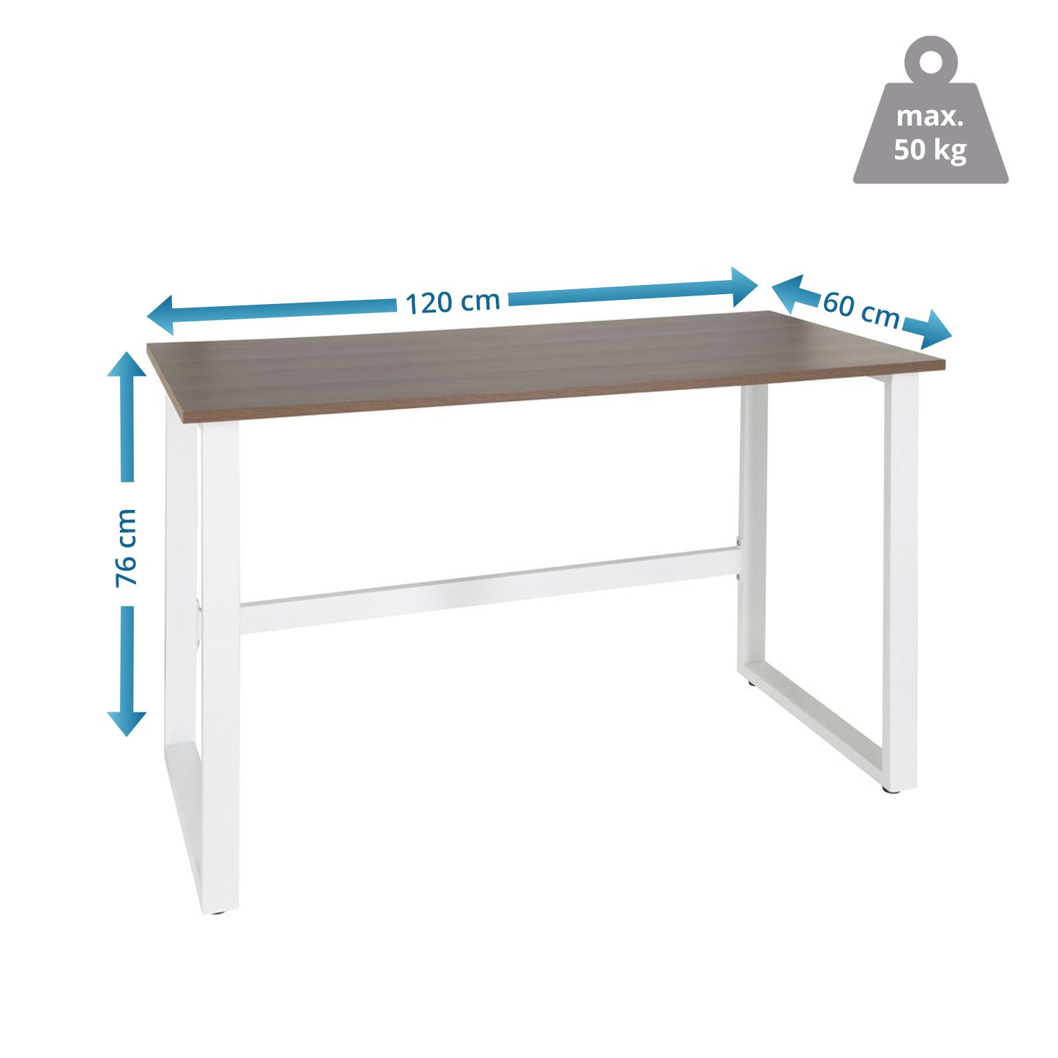 Workspace Light I Desk Wood Steel Walnut White