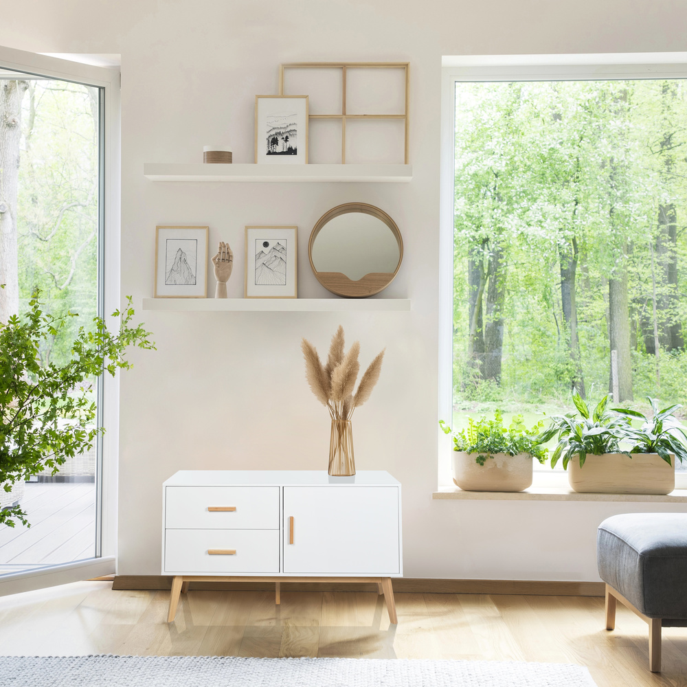 Tarolo Sideboard with 2 drawers and 1 door Oak White