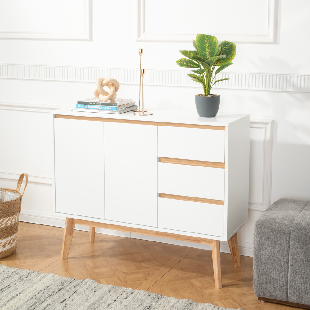 Tarolo I Chest of drawers with 3 drawers White