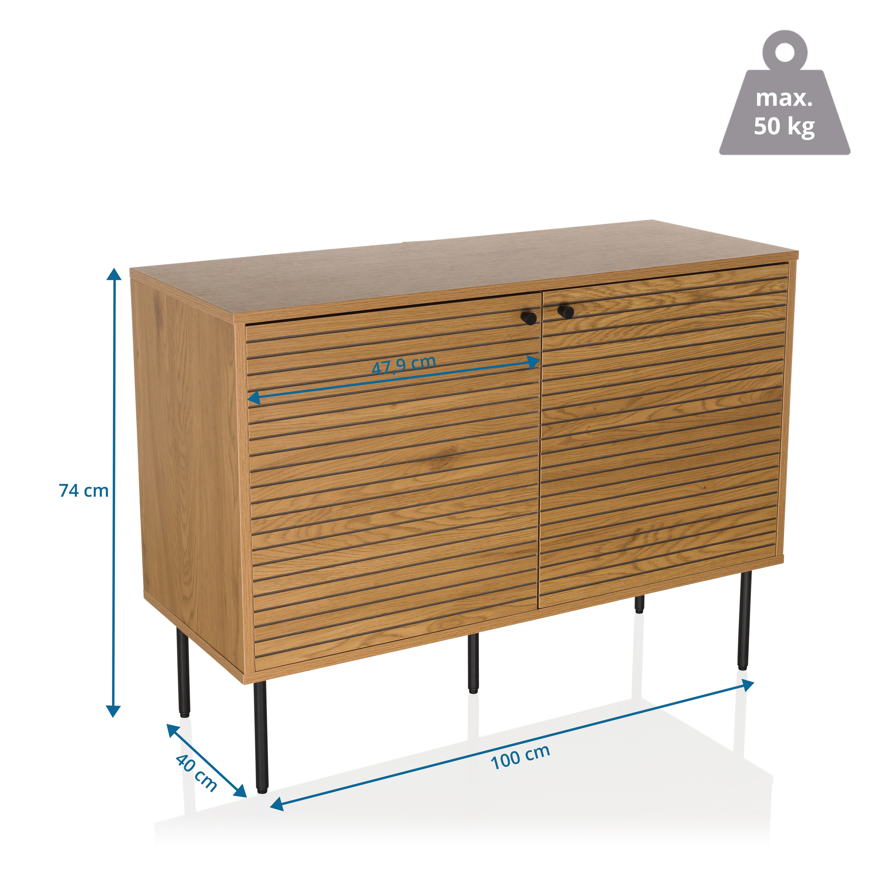 Linno S Sideboard with 2 doors Oak Brown