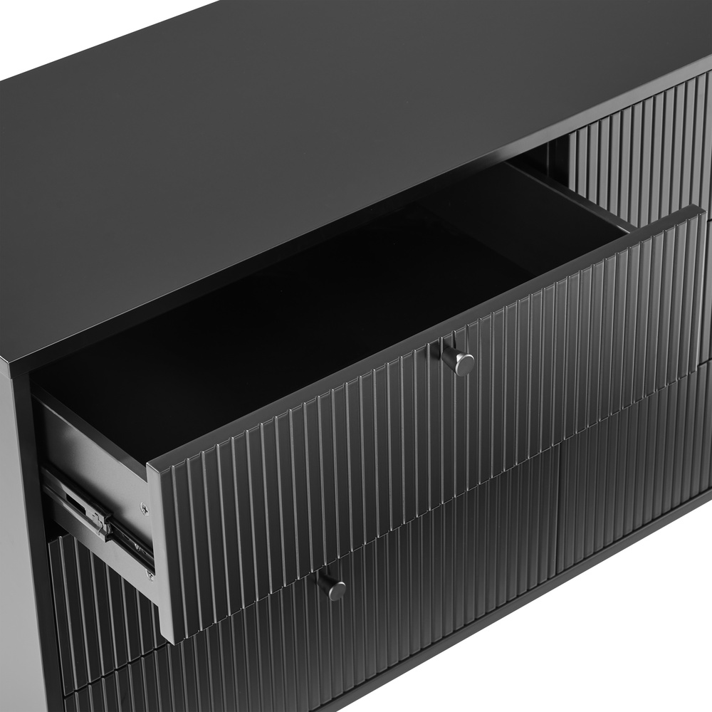 Karby's Sideboard with 6 drawers Black