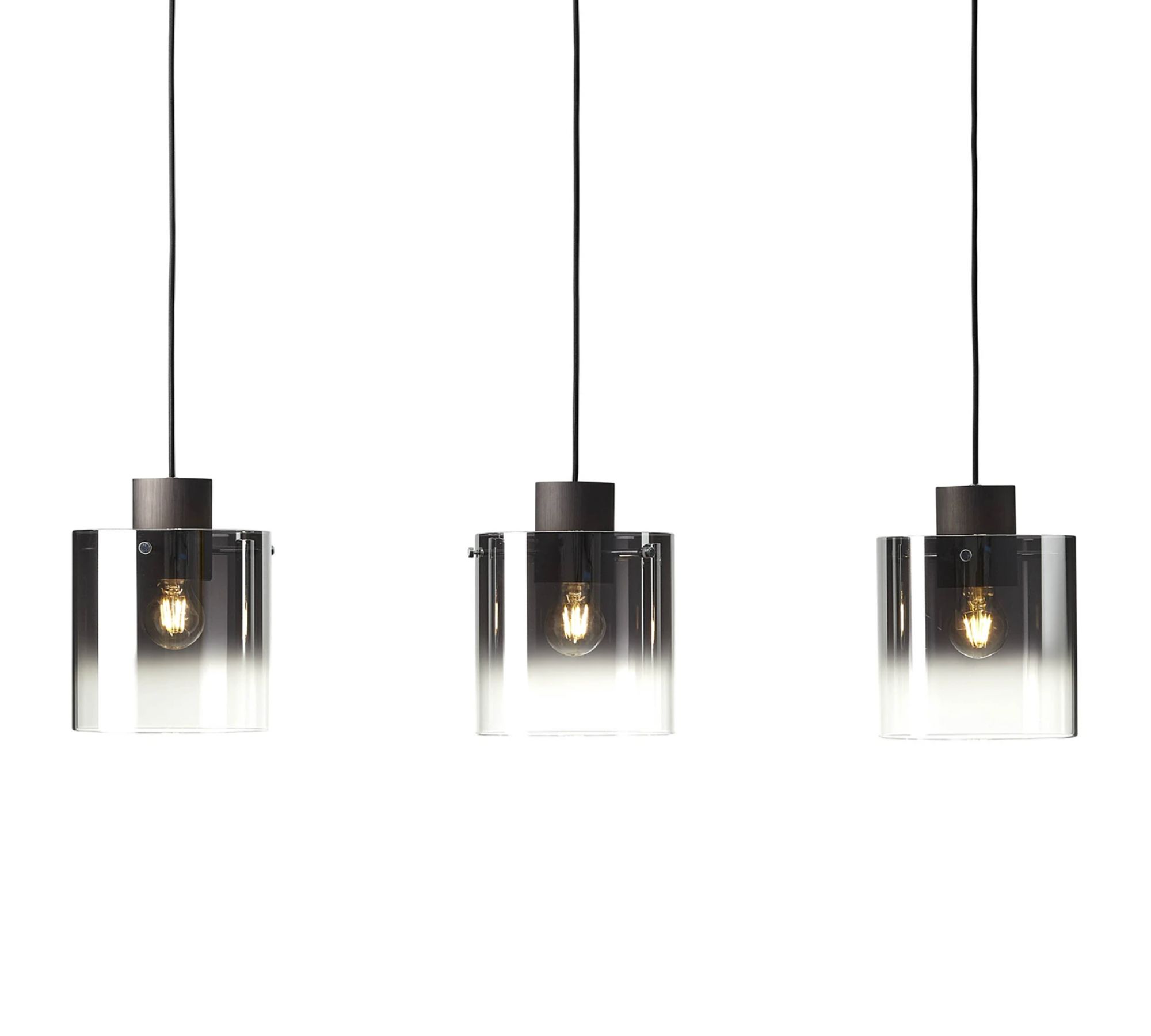 Pendant lamp Beth mirror glass / aluminum 3-lamp