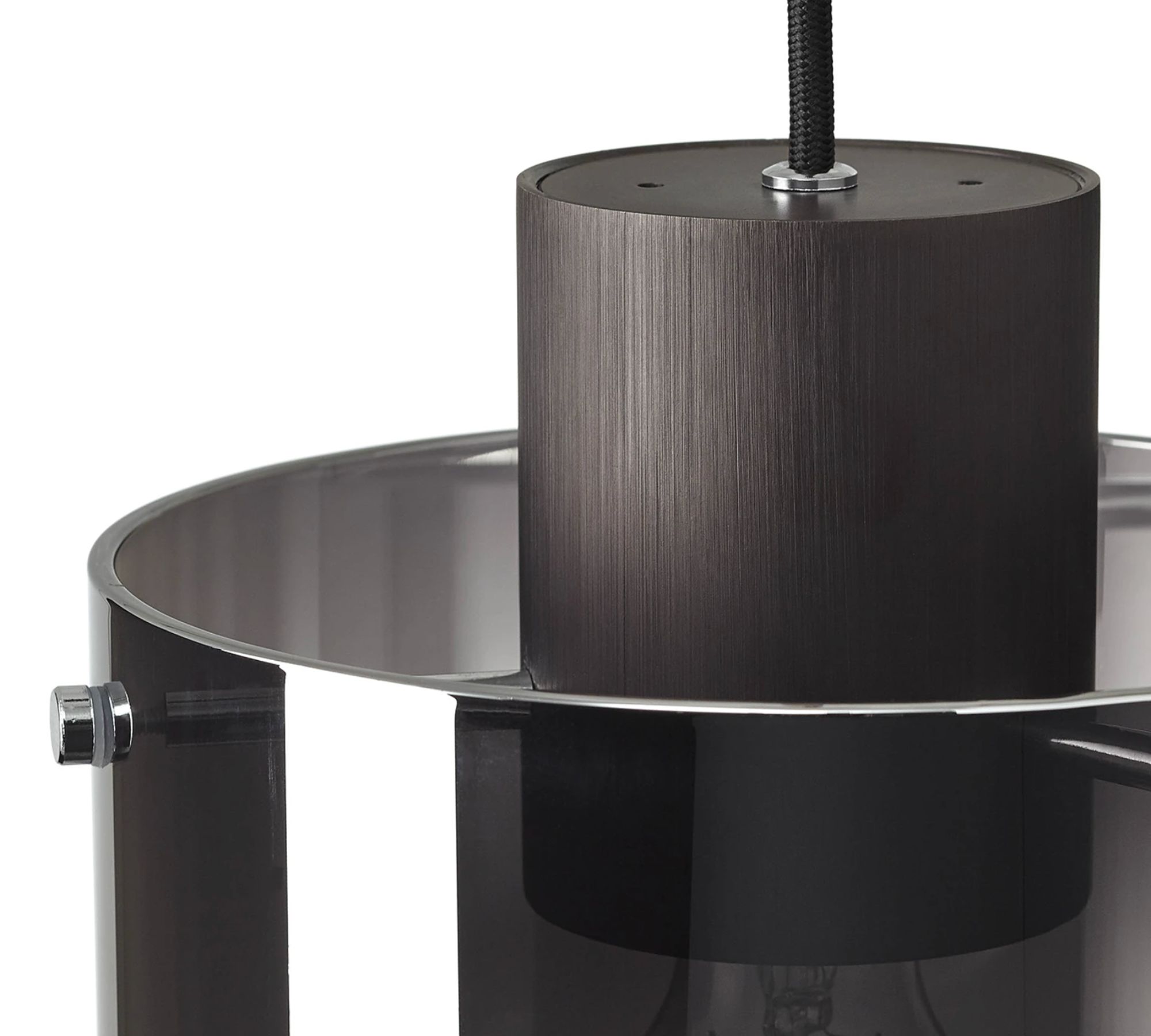 Pendant lamp Beth mirror glass / aluminum 3-lamp