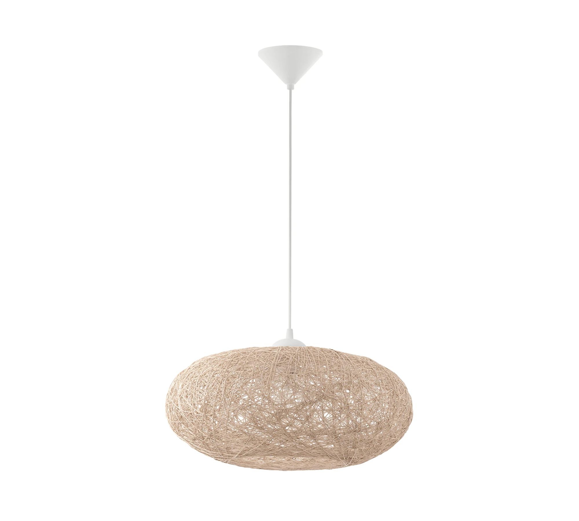 Pendelleuchte 1-flammig Mischgewebe Beige