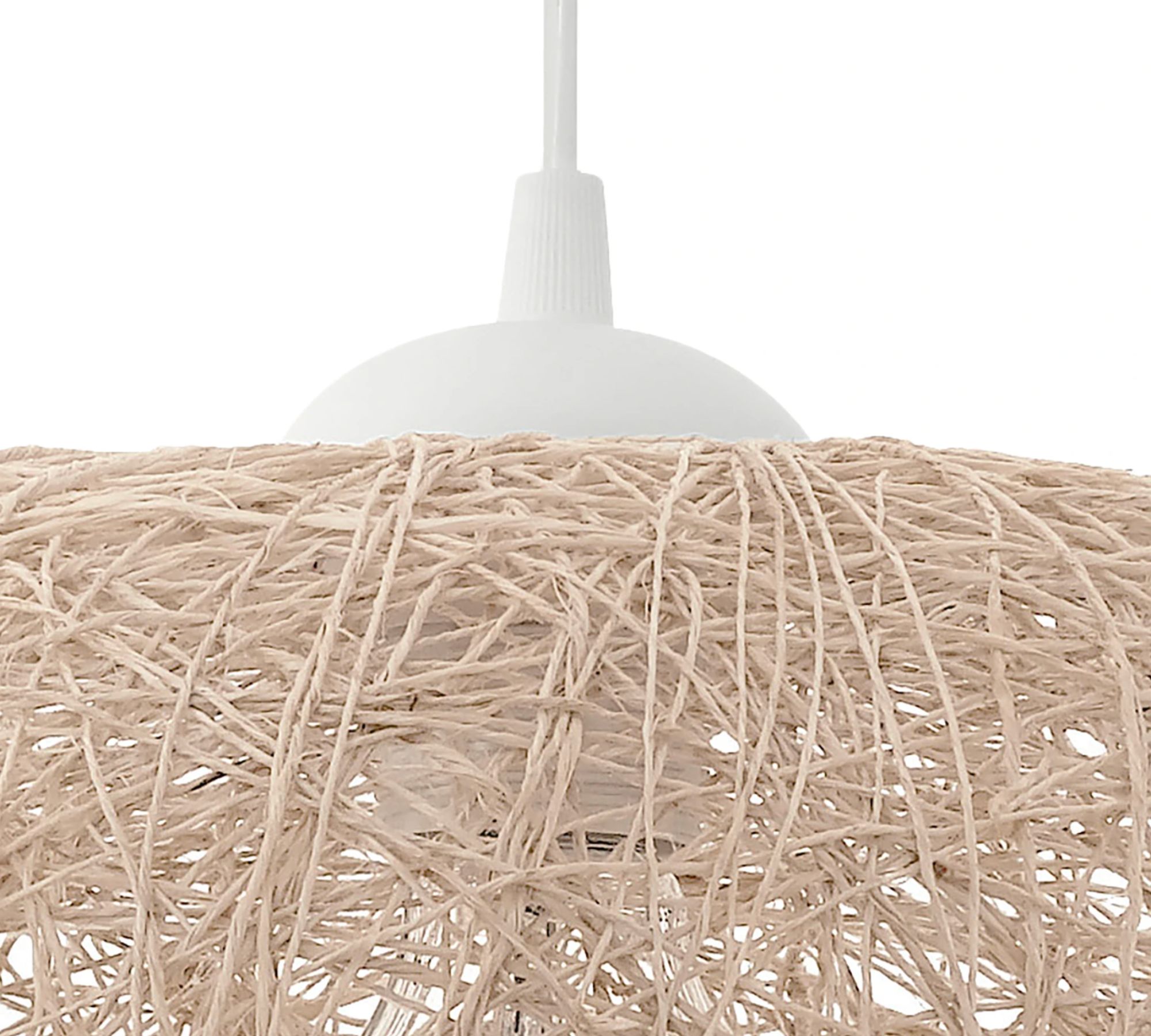 Pendelleuchte 1-flammig Mischgewebe Beige
