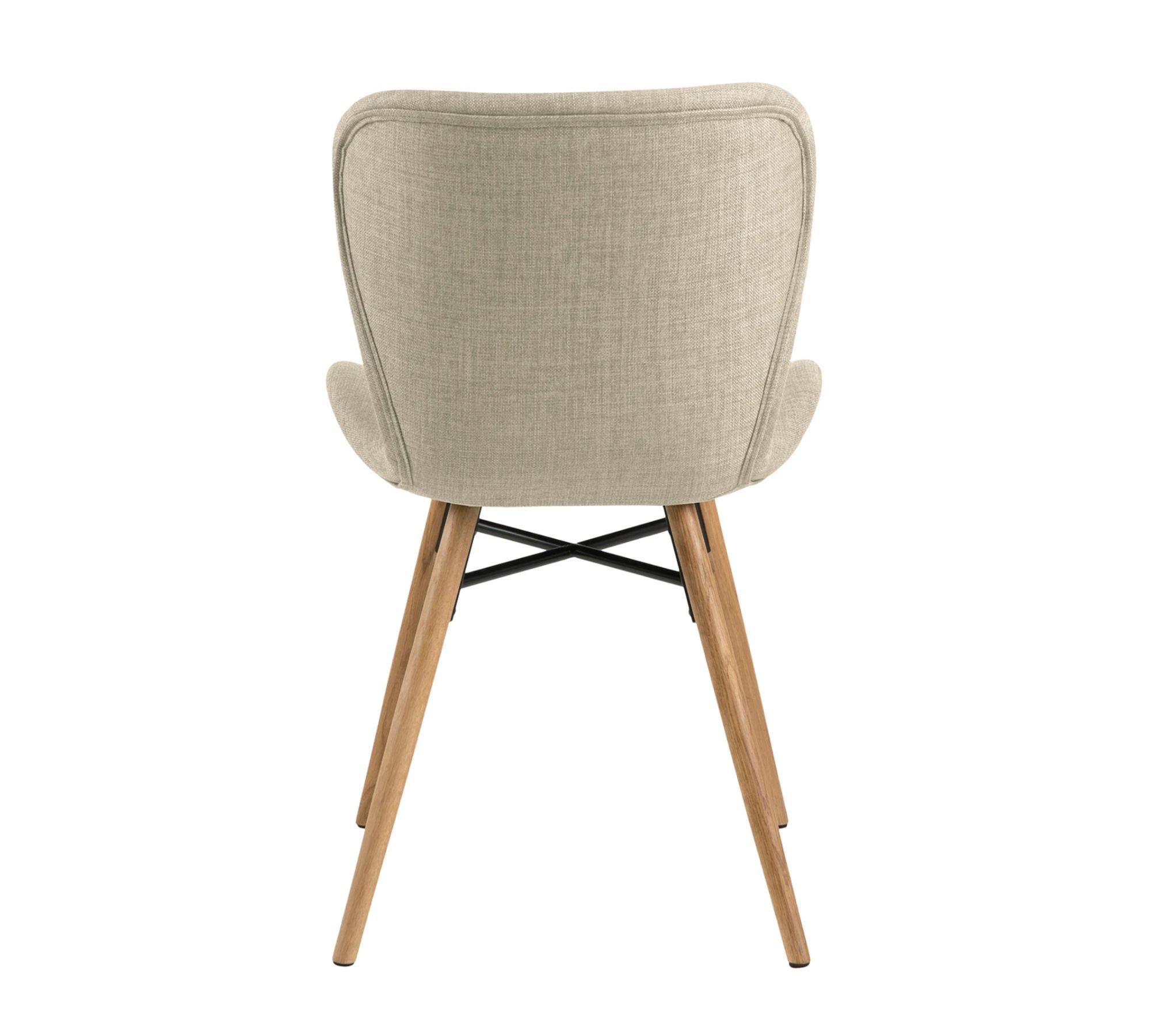 2x Polsterstuhl LIVARAS Webstoff Radis Creme