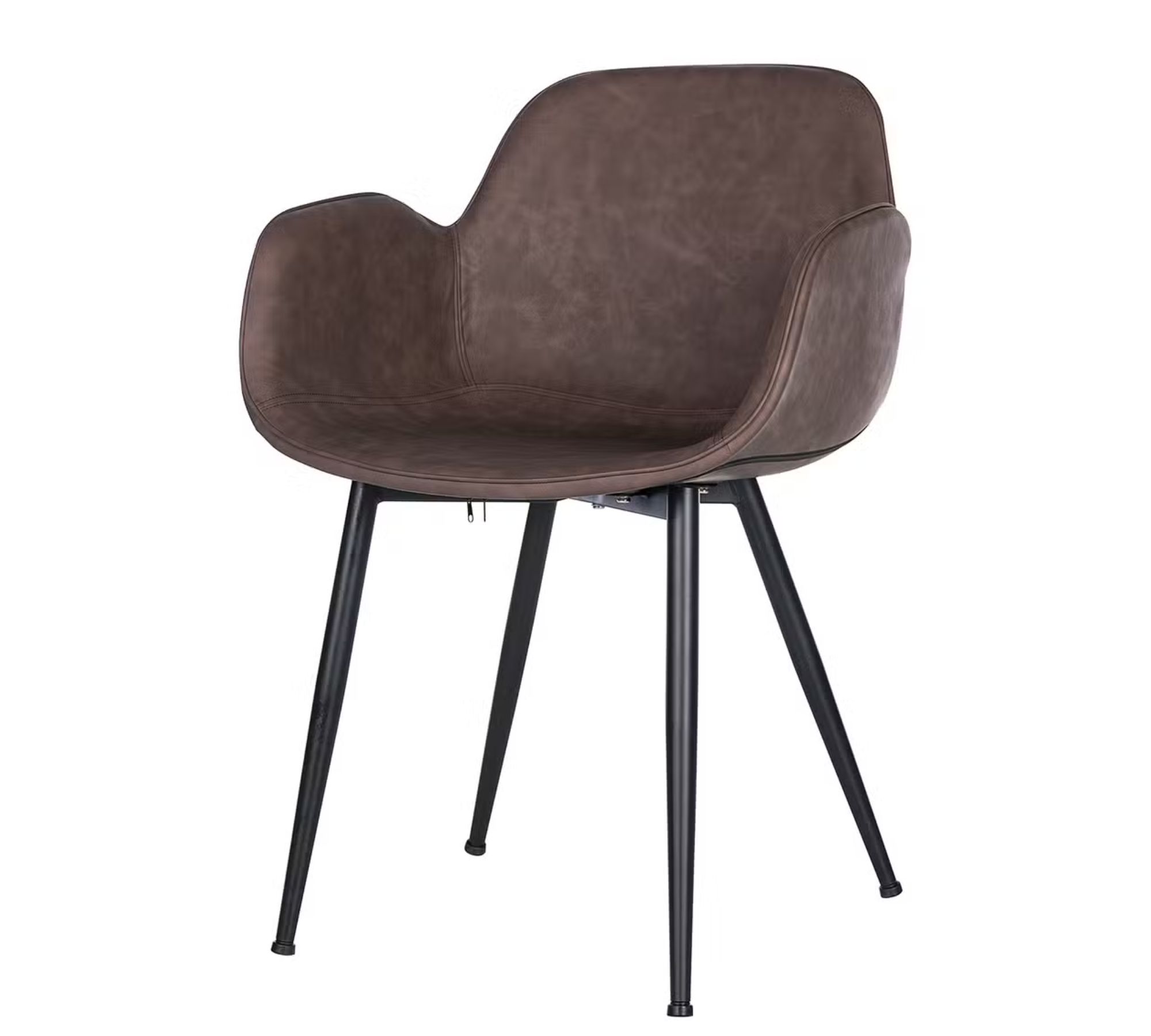 Armchair faux leather brown