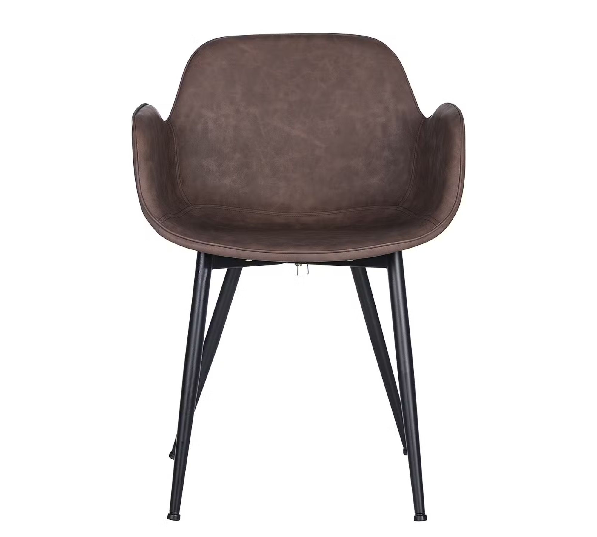 Armchair faux leather brown