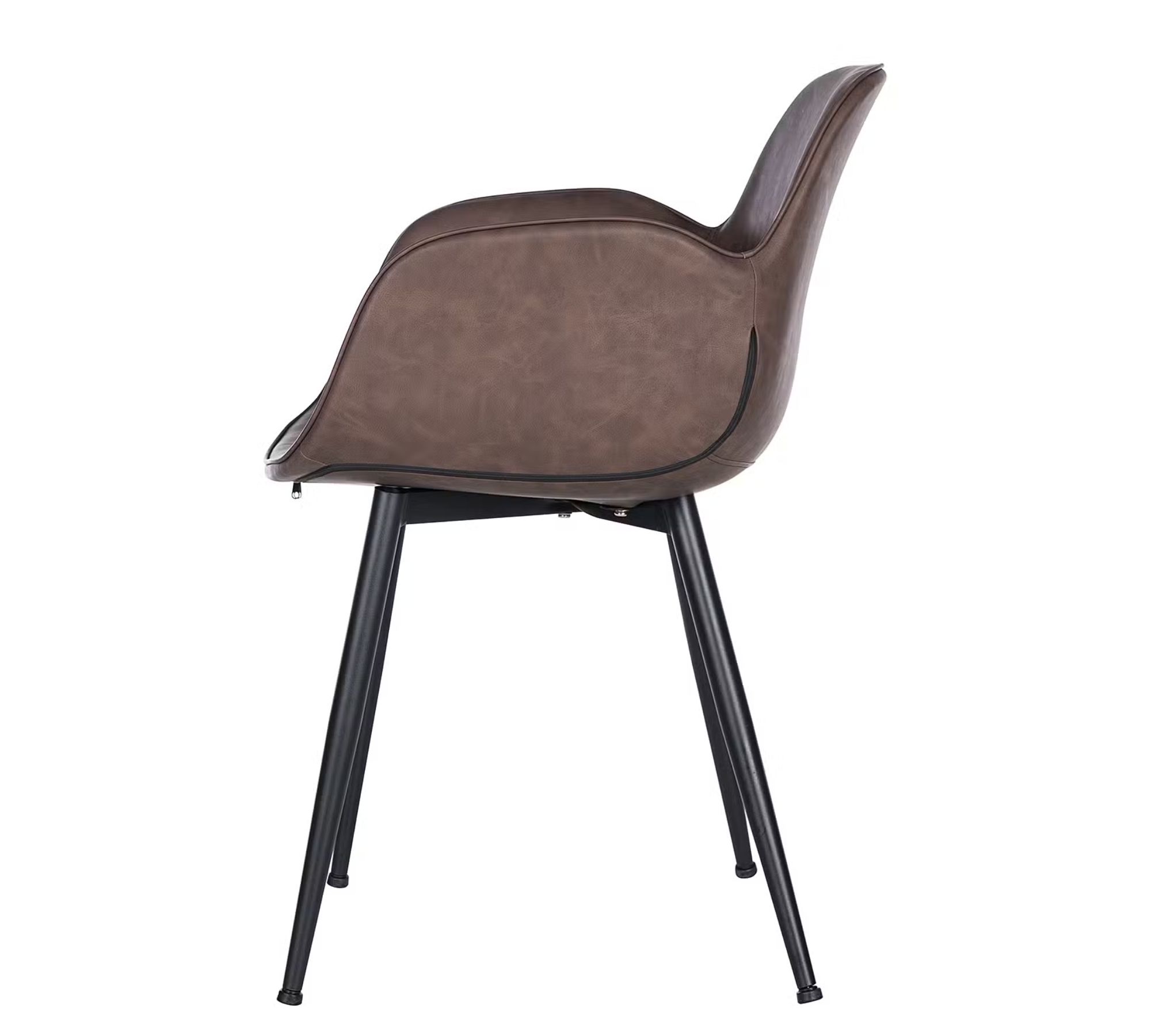 Armchair faux leather brown