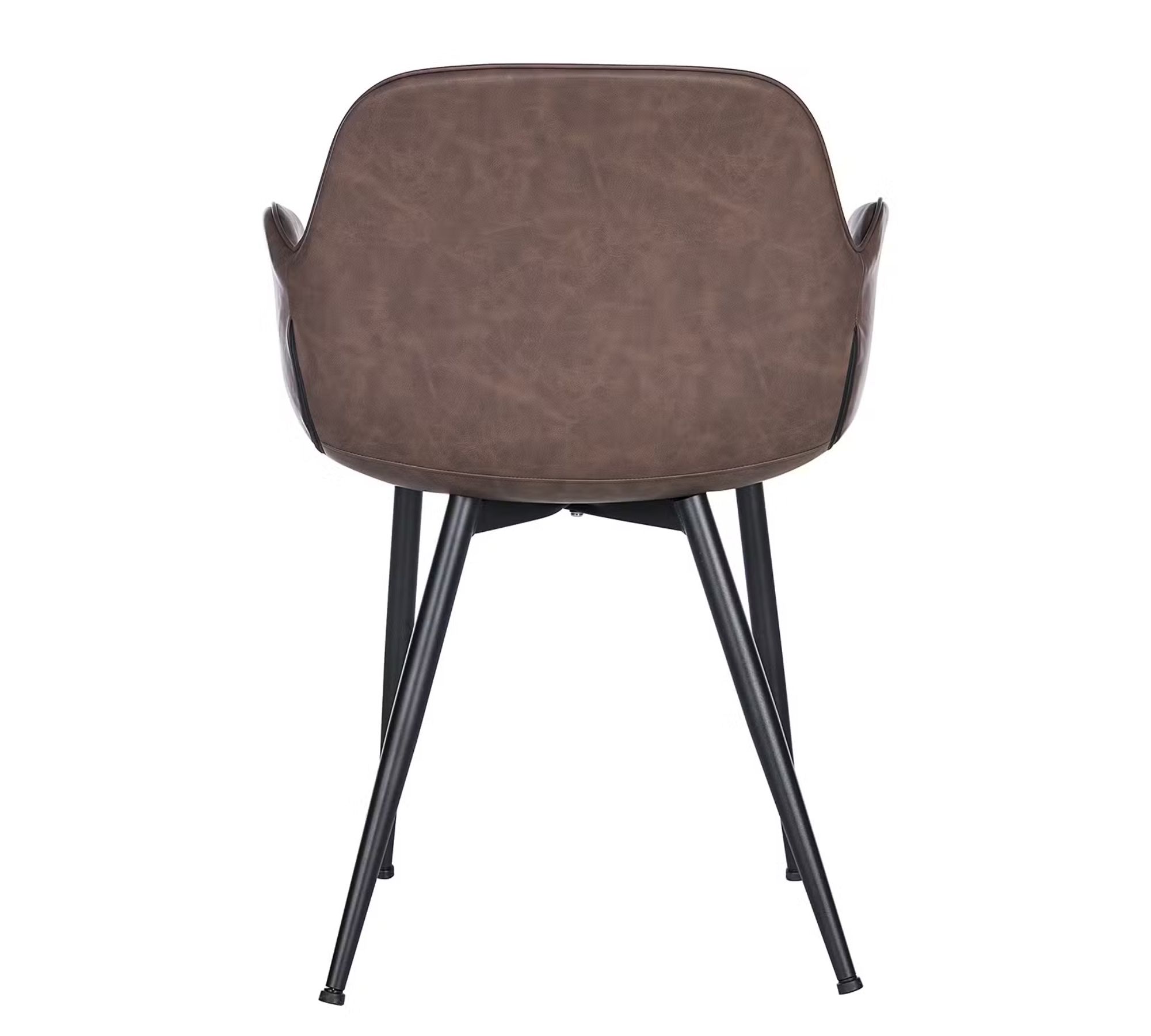 Armchair faux leather brown