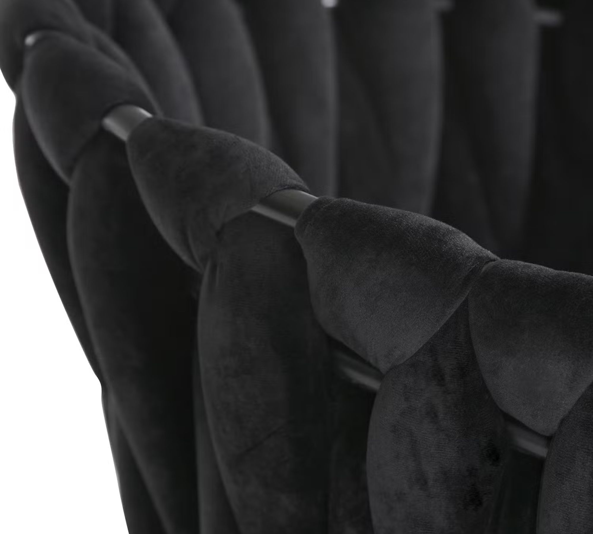 Armchair Velvet Black