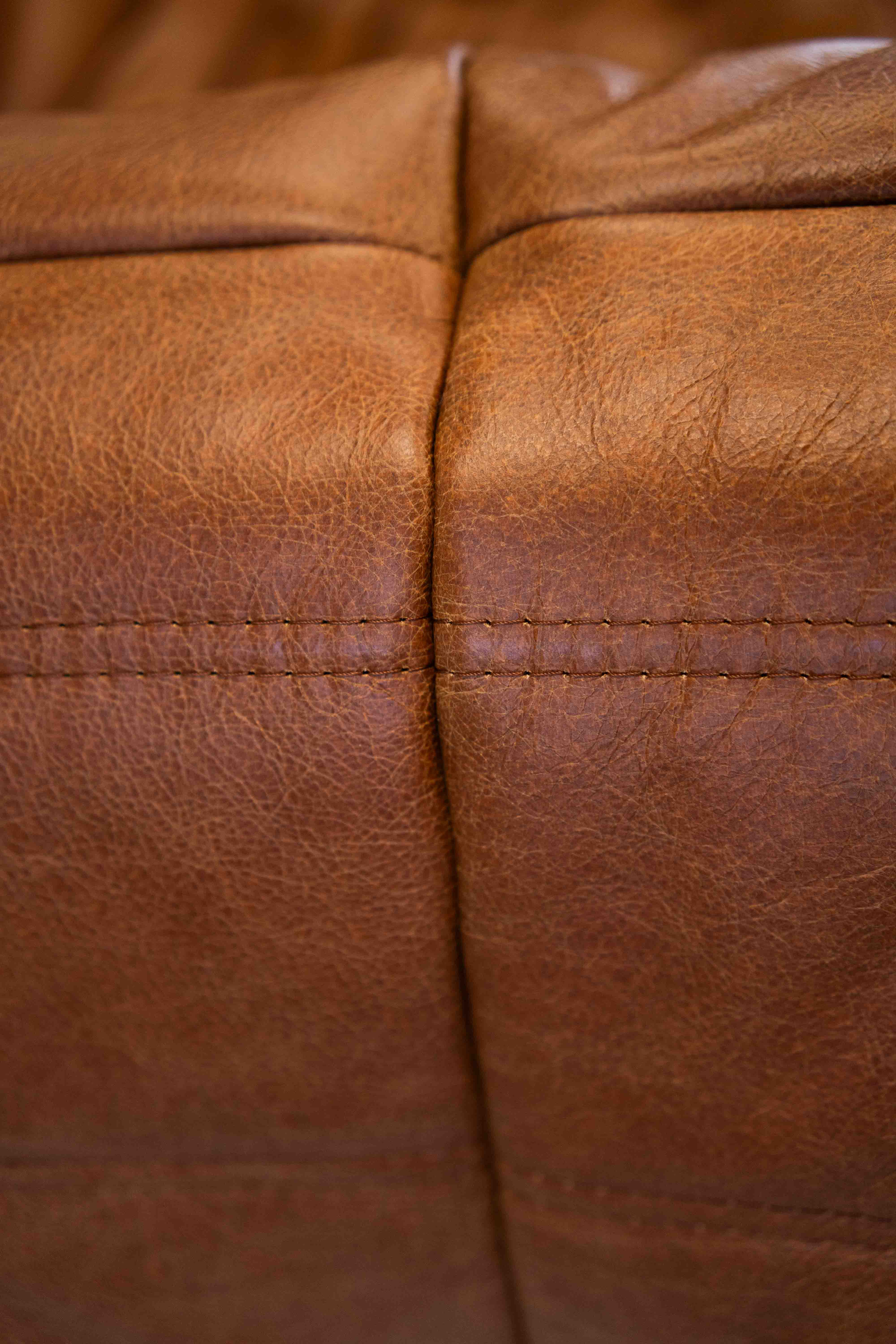 Togo Sofa 2-seater with Armrest Pull-Up Leather Pine Brown