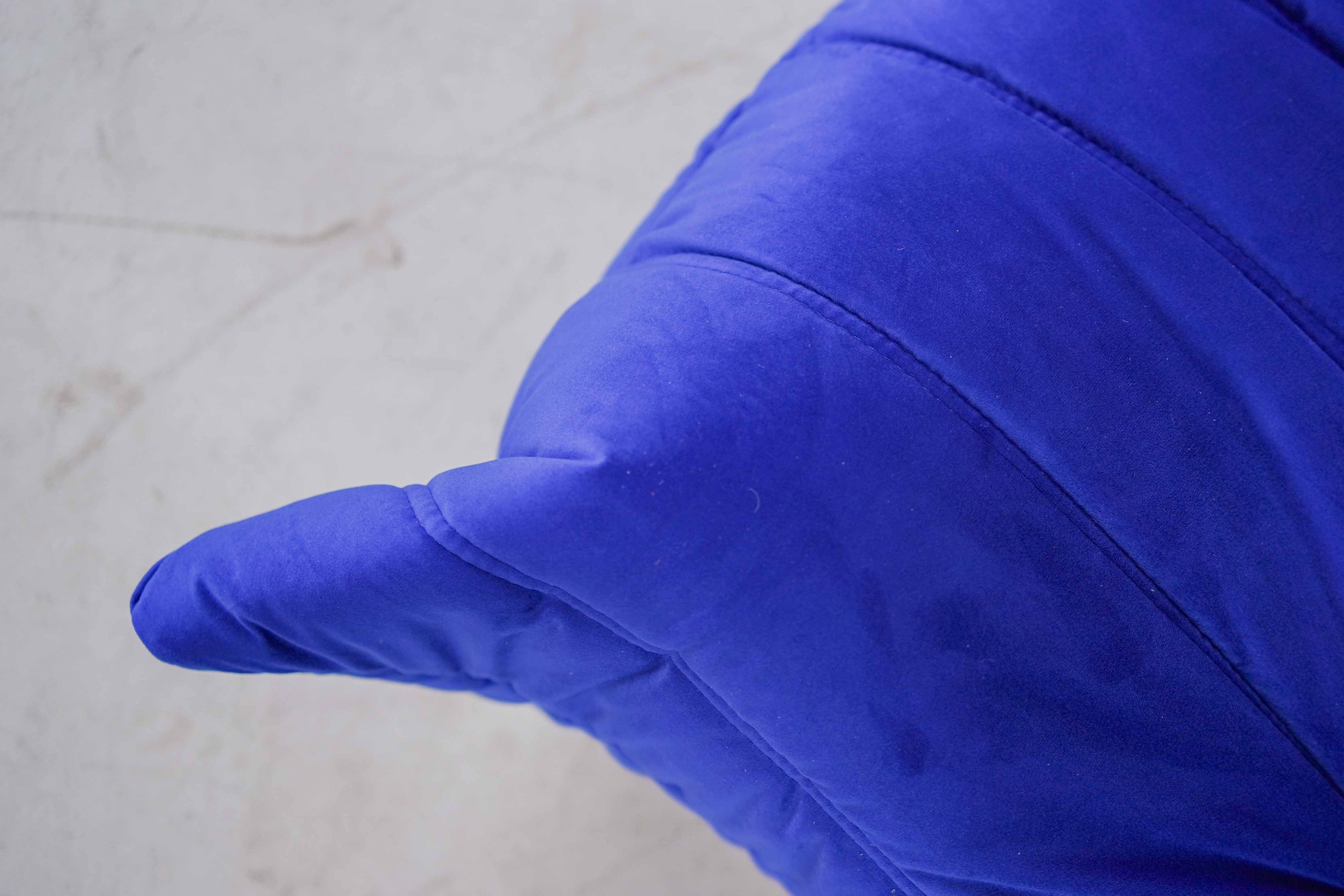 Togo Ottoman Velvet Cobalt Blue
