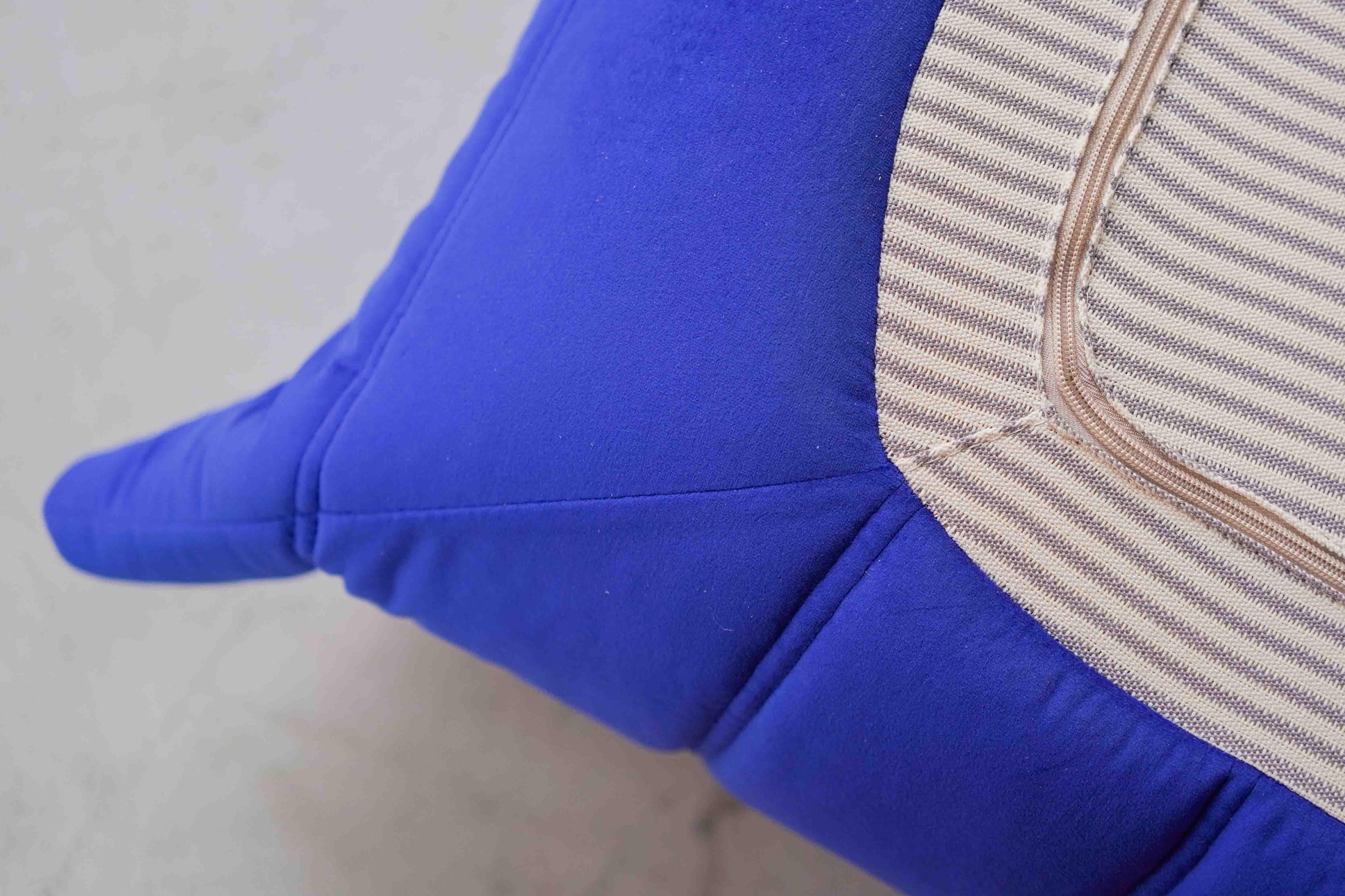 Togo Ottoman Velvet Cobalt Blue