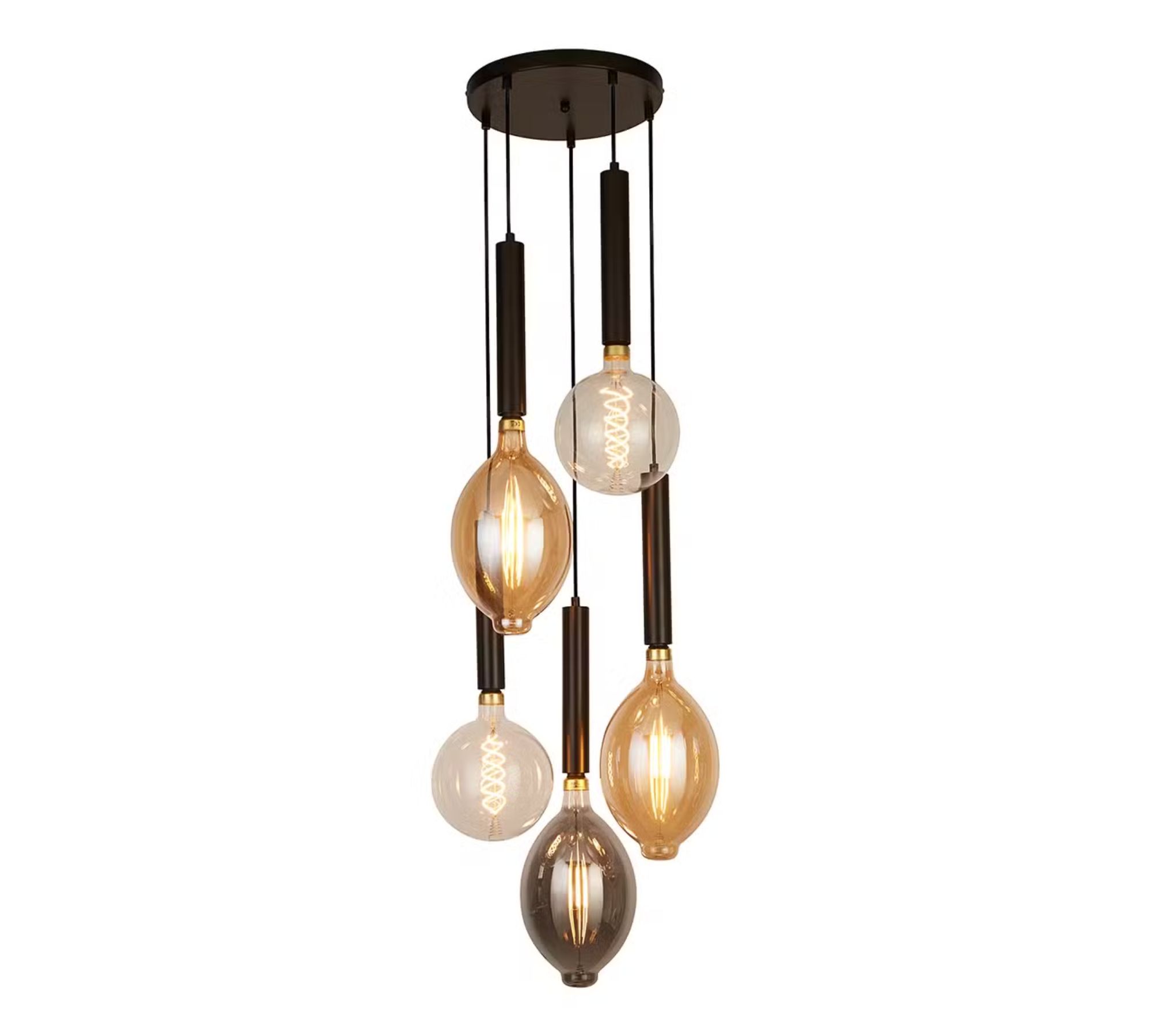 Pendant lamp Steel Black