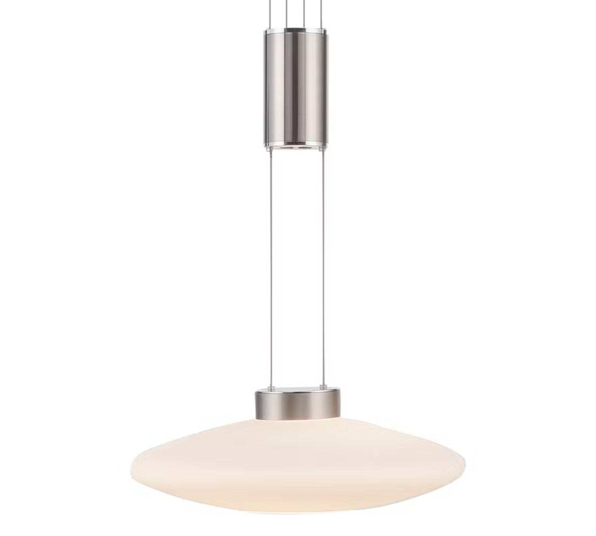 Pendant lamp frosted glass silver