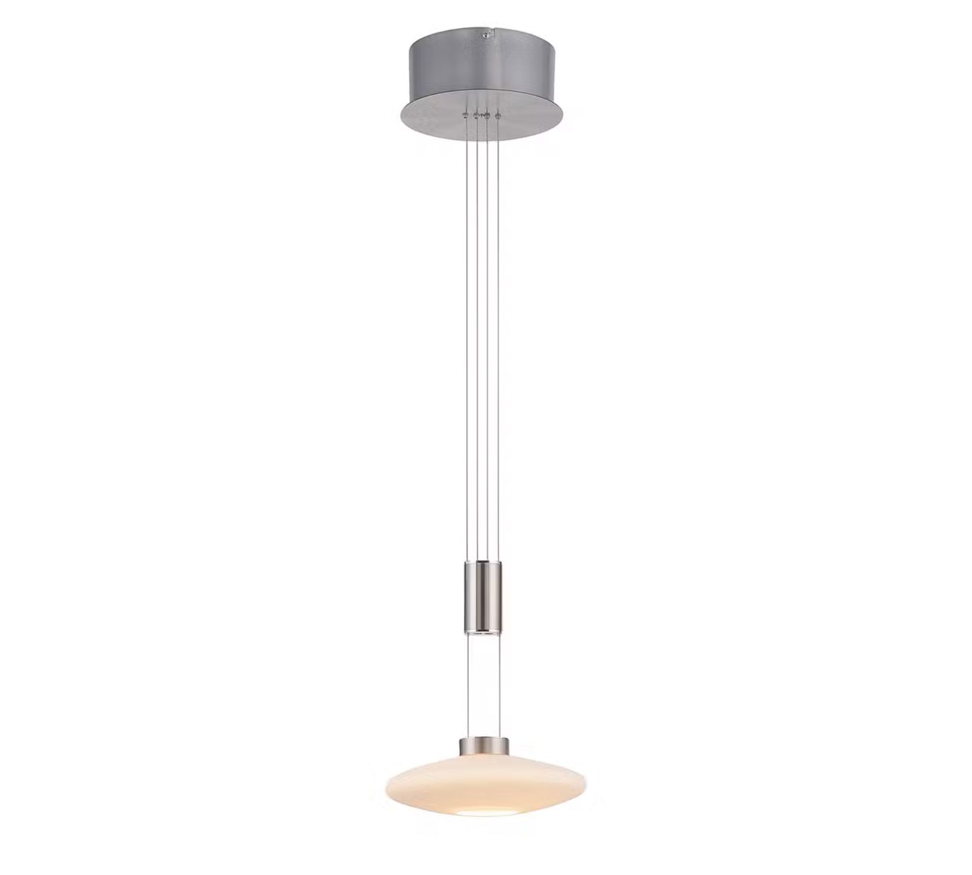 Pendant lamp frosted glass silver
