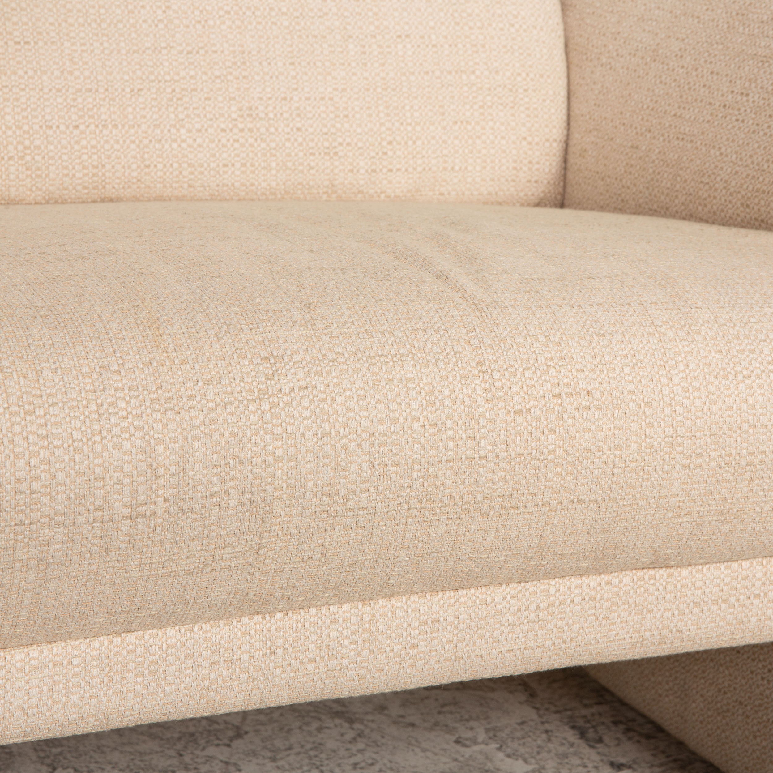Sofa 2-Sitzer Stoff Creme