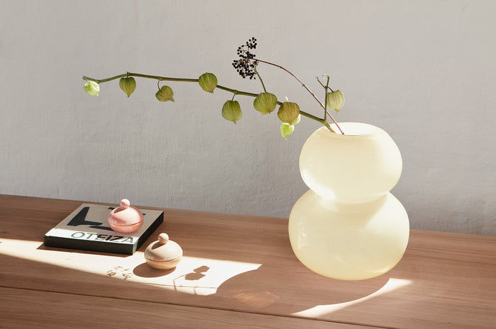 Lasi Vase Glas Gelb