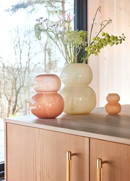 Lasi Vase Glas Gelb