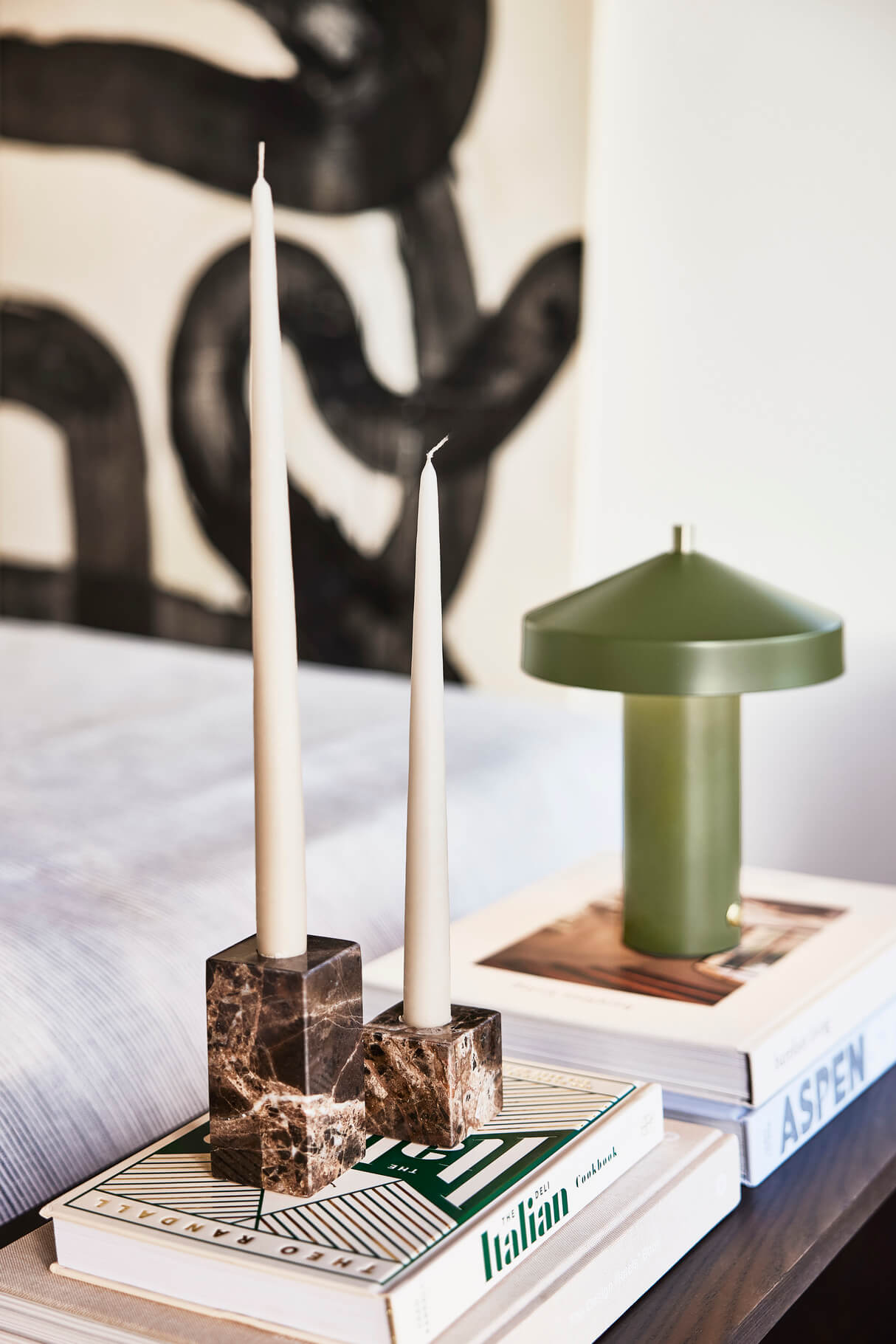 Savi Square Candle Holder Marble