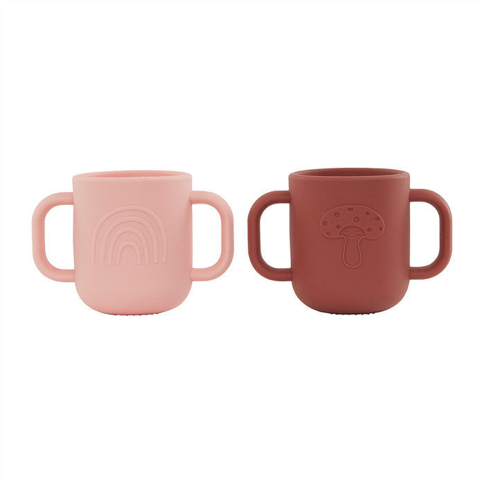 2x Kappu Bicchieri in silicone rosa