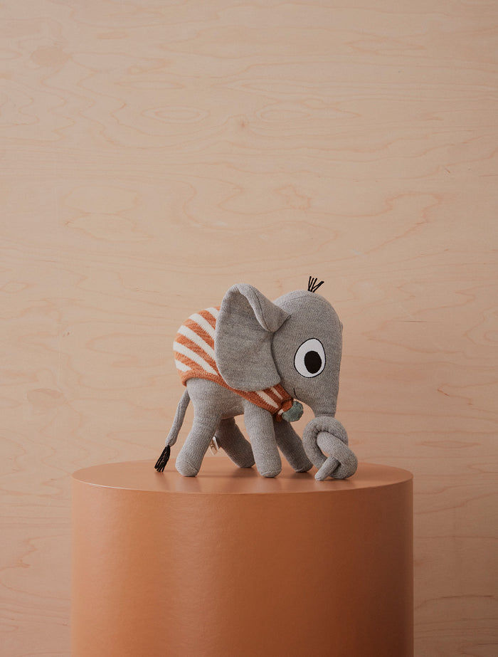 Elephant plush toy Cotton Grey