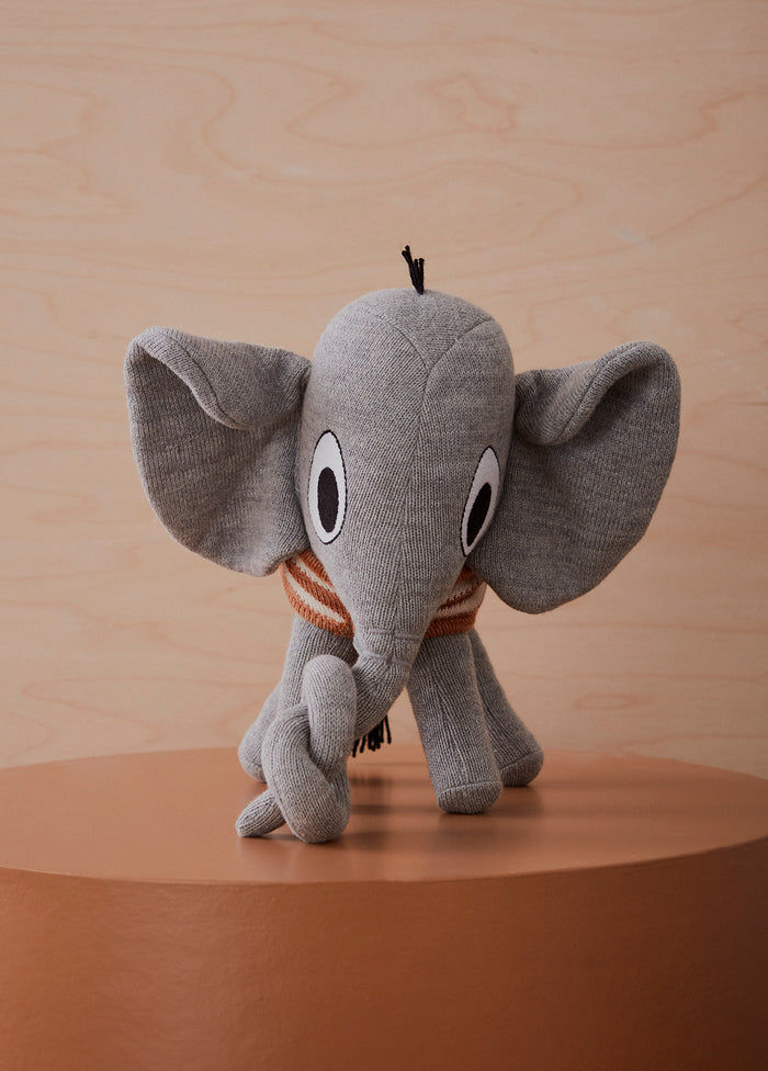 Elephant plush toy Cotton Grey