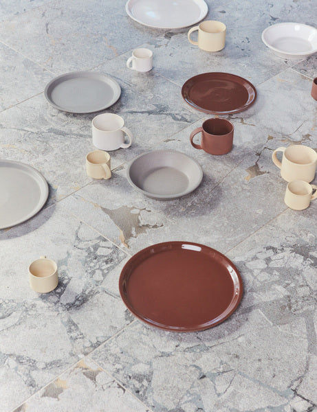 2x Yuka Plate Stone Grey