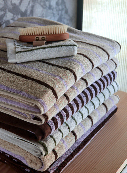 Raita Towel Organic Cotton Striped Green