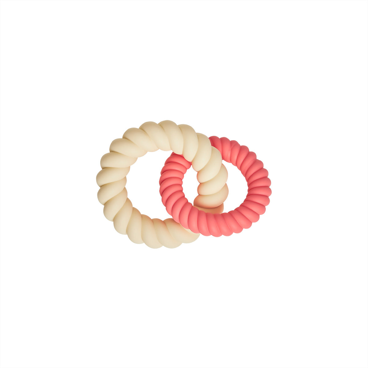 Mellow Teether Teething Ring Silicone Pink