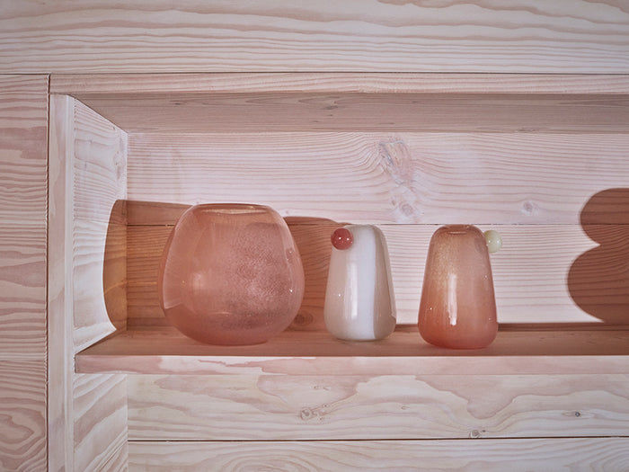 Lasi Vase Medium Glass Taupe