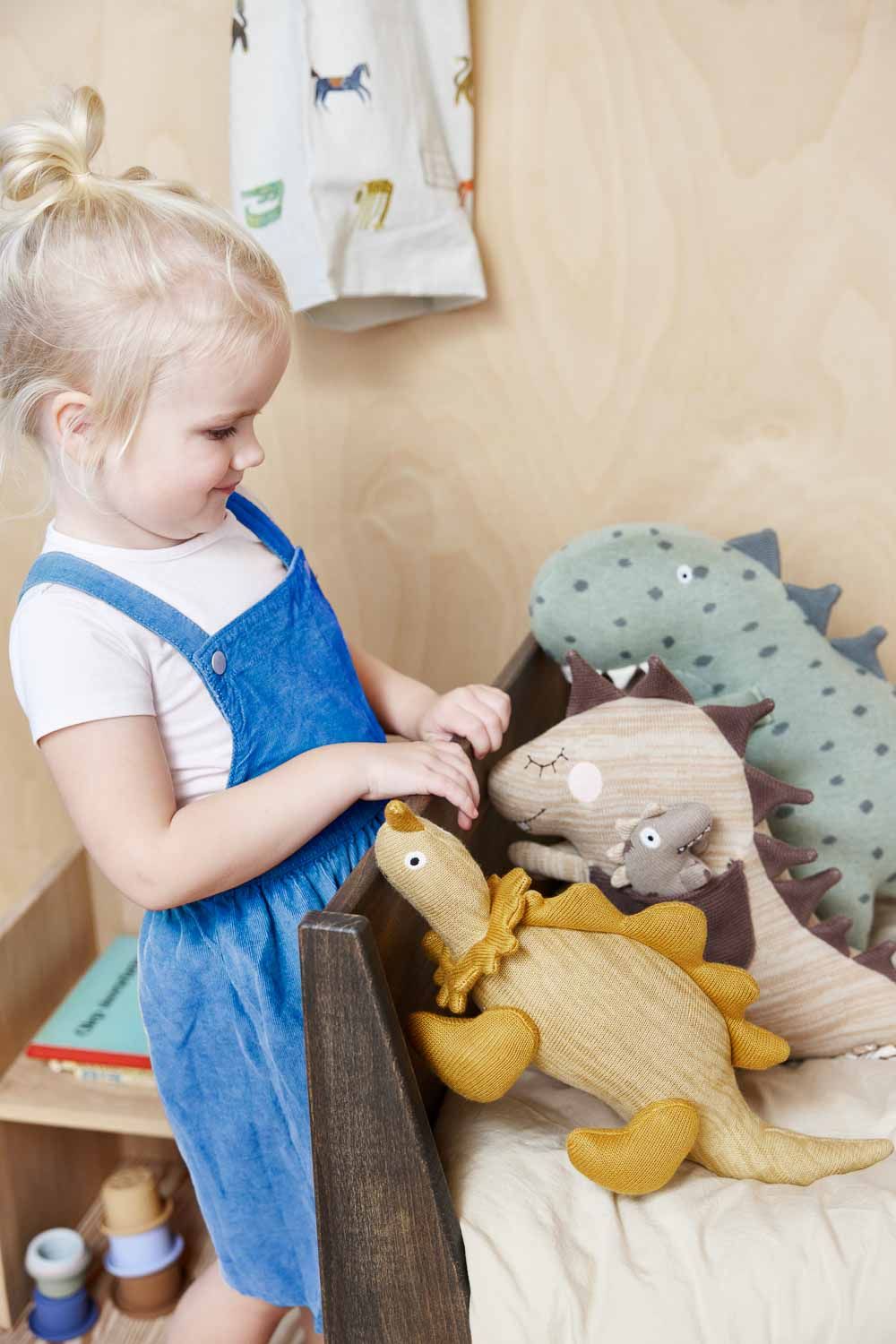 Billy Dinosaur Plush Toy Cotton Brown